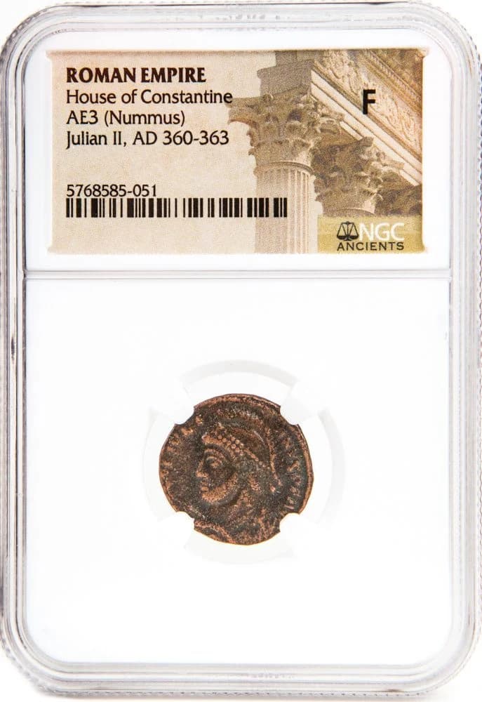 NGC-Certified Roman Coin: JULIAN2ND(AE2/3), Grade F - Image 2