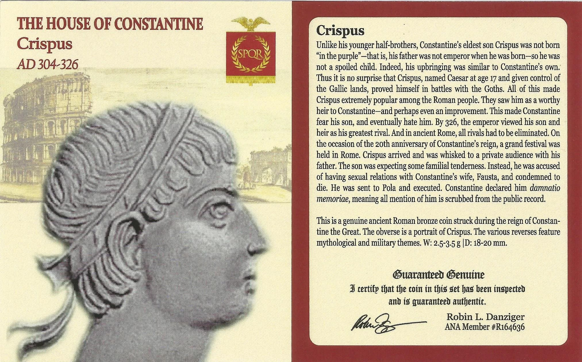 NGC-Certified Roman Coin: Crispus, AE3, Grade LG - Image 4