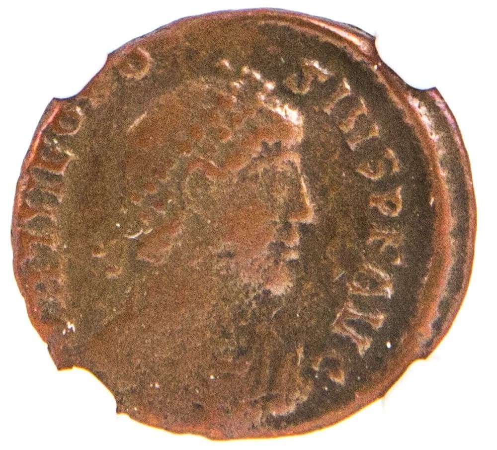 NGC-Certified Roman Coin: THEODOSIUS1ST(AE3), Grade F - Image 3