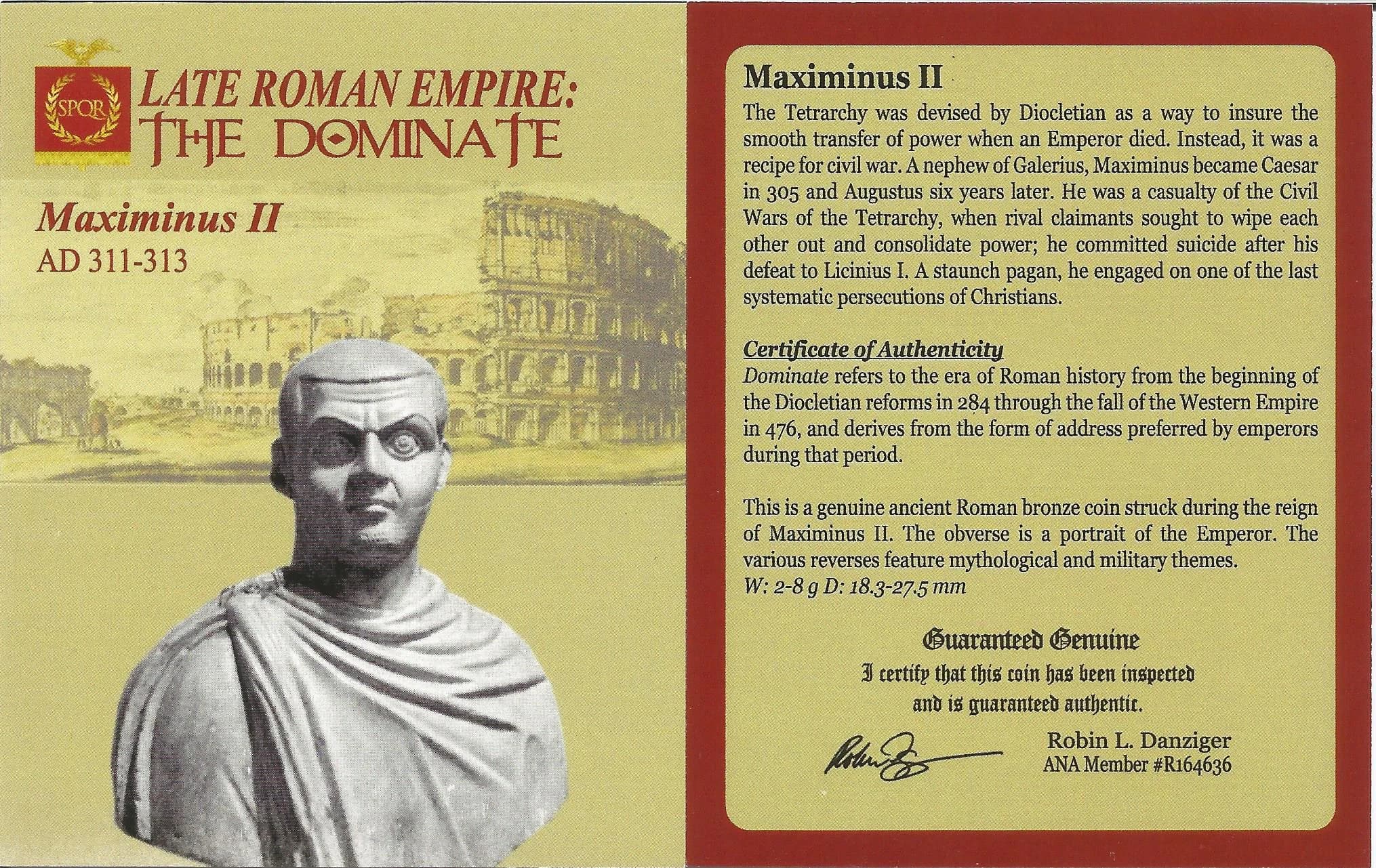 NGC-Certified Roman Coin: MAXIMINUS2ND(AE1/2), Grade VF - Image 4