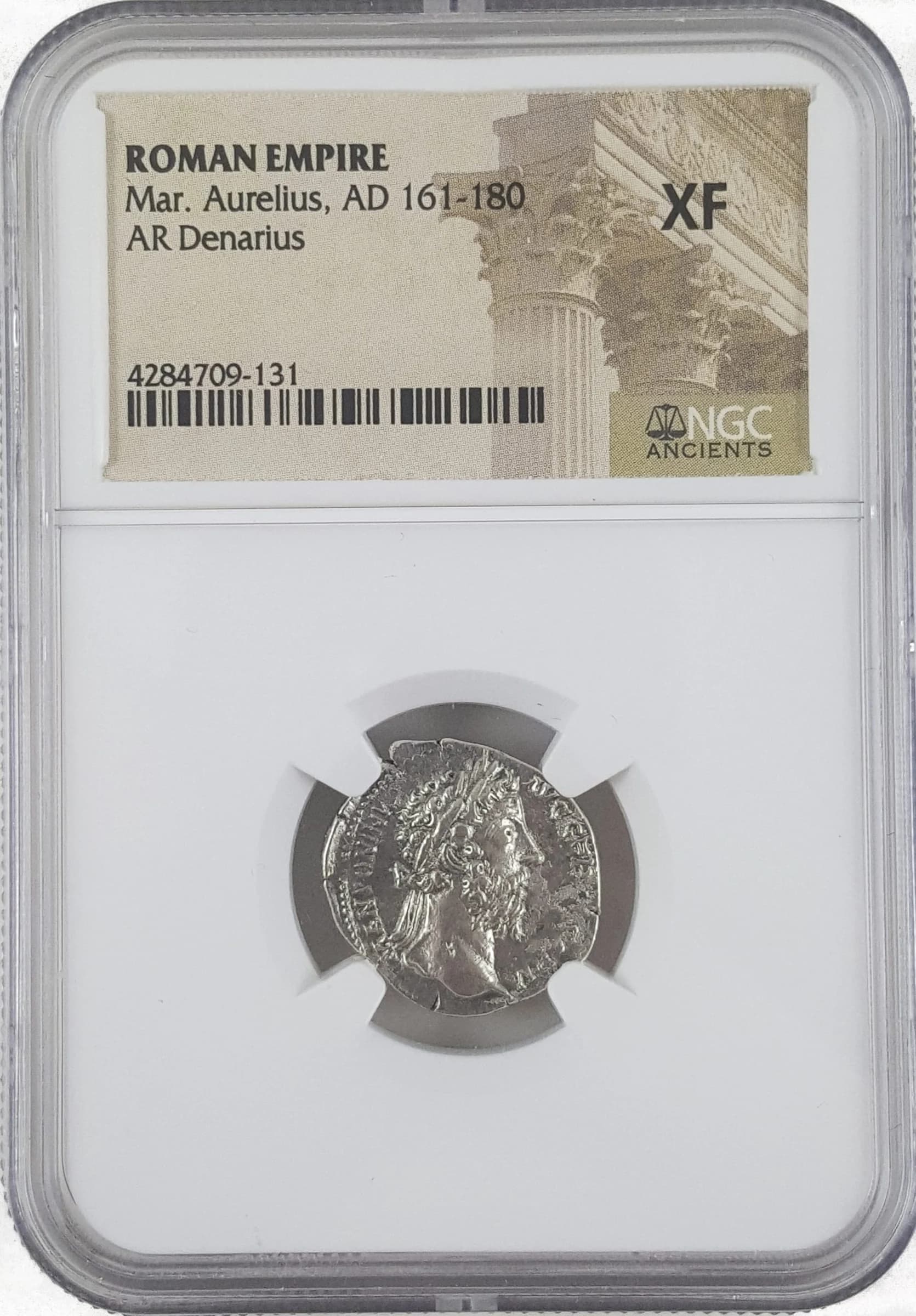 NGC-Certified Roman Coin: Marcus Aurelius, Denarius, Grade VG-LG - Image 2