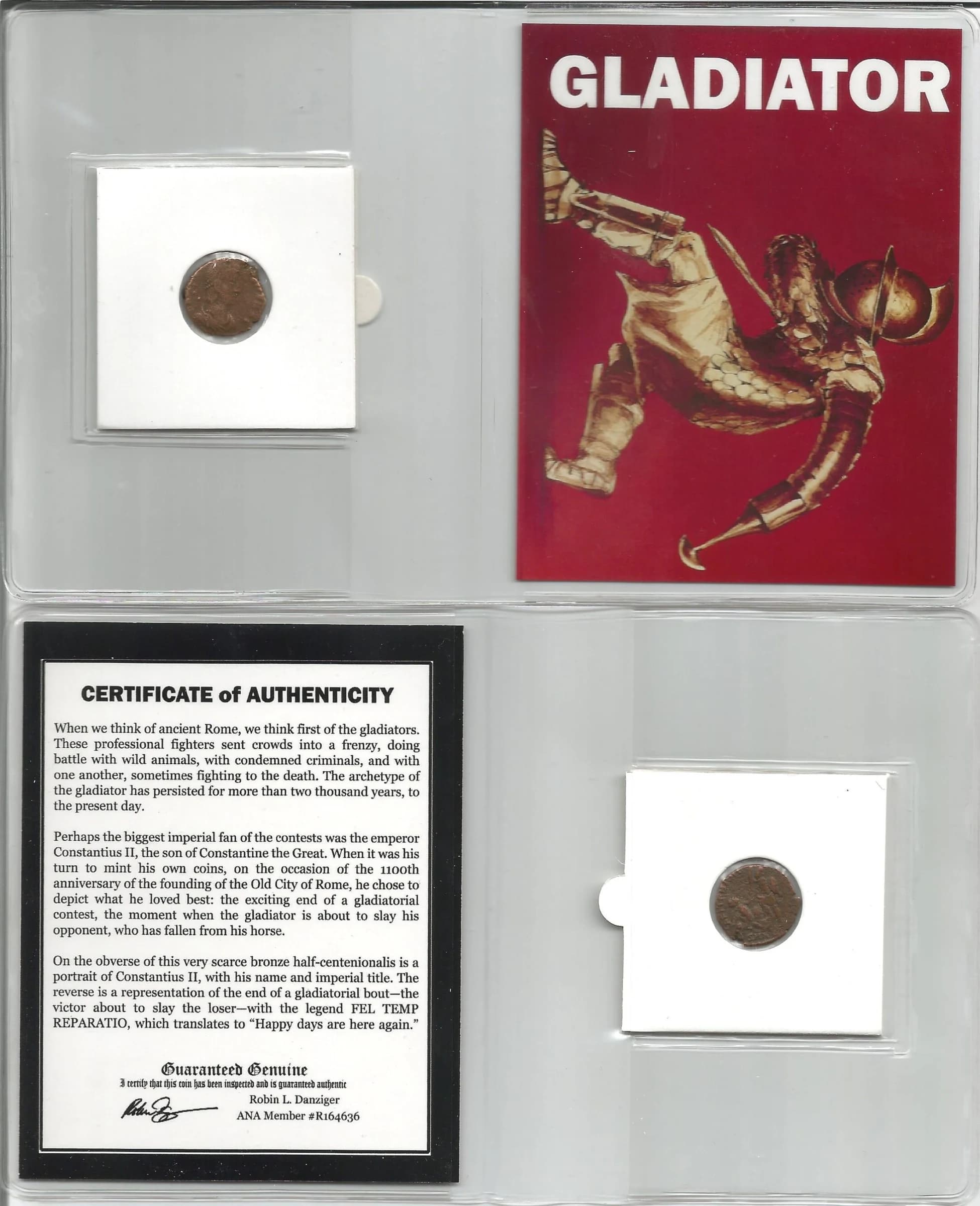 Roman Gladiator Coin (Mid-Sized Album) - Image 4