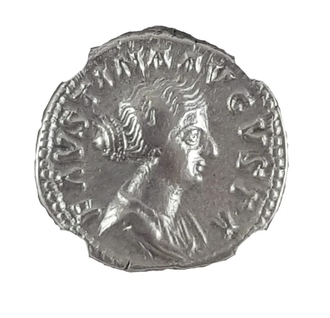 NGC-Certified Roman Coin: Faustina Jr., Denarius, Grade VF - Image 3
