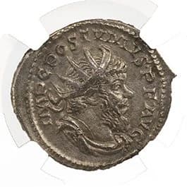 NGC-Certified Roman Coin: Postumus, Ag ANT, Grade XF - Image 3