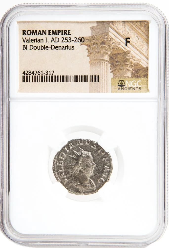 NGC-Certified Roman Coin: VALERIAN1ST(AR), Grade F - Image 2