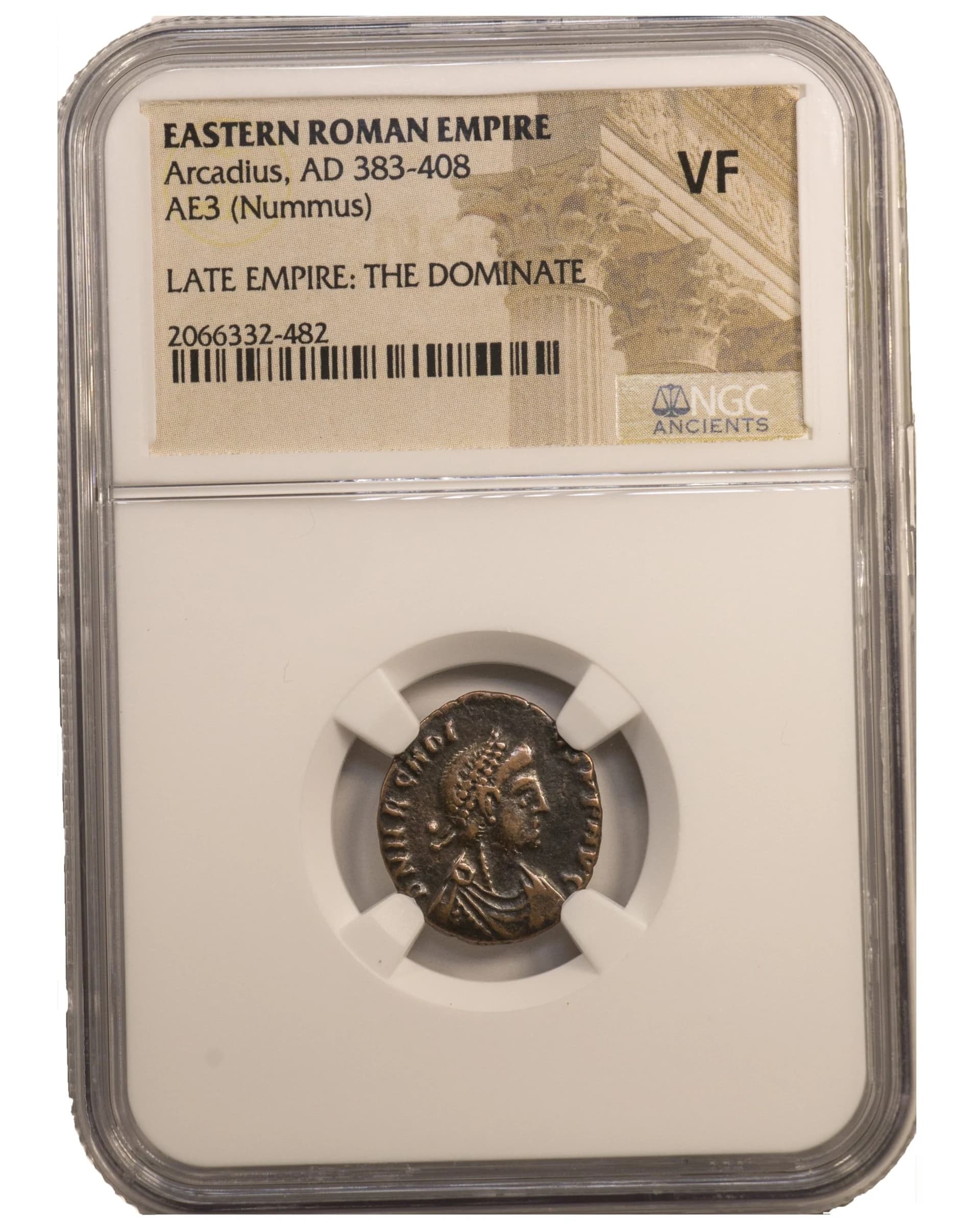 NGC-Certified Roman Coin: Arcadius, AE3, Grade VF - Image 2