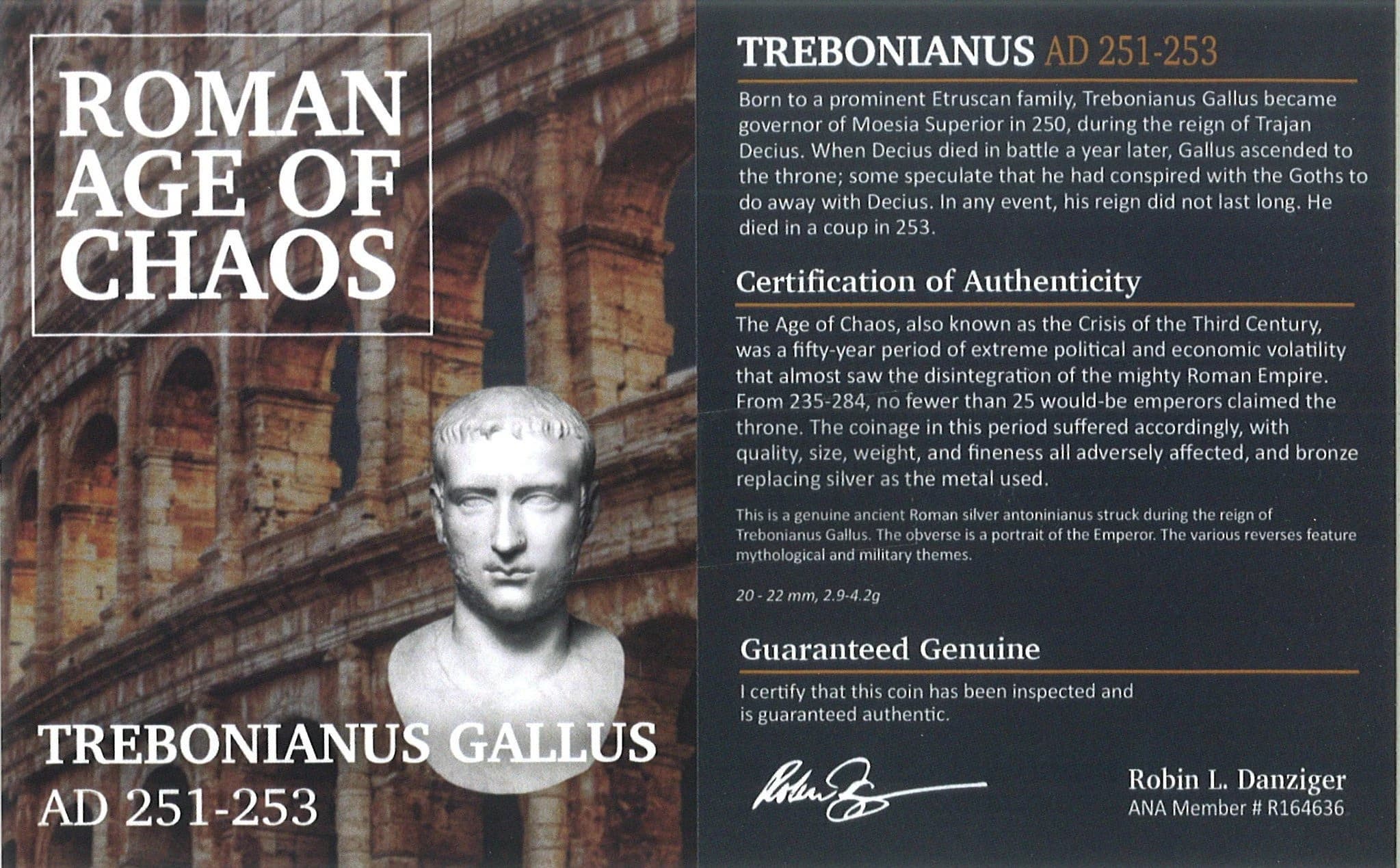 NGC-Certified Roman Coin: Trebonianus Gallus, ANT, Grade LG - Image 4