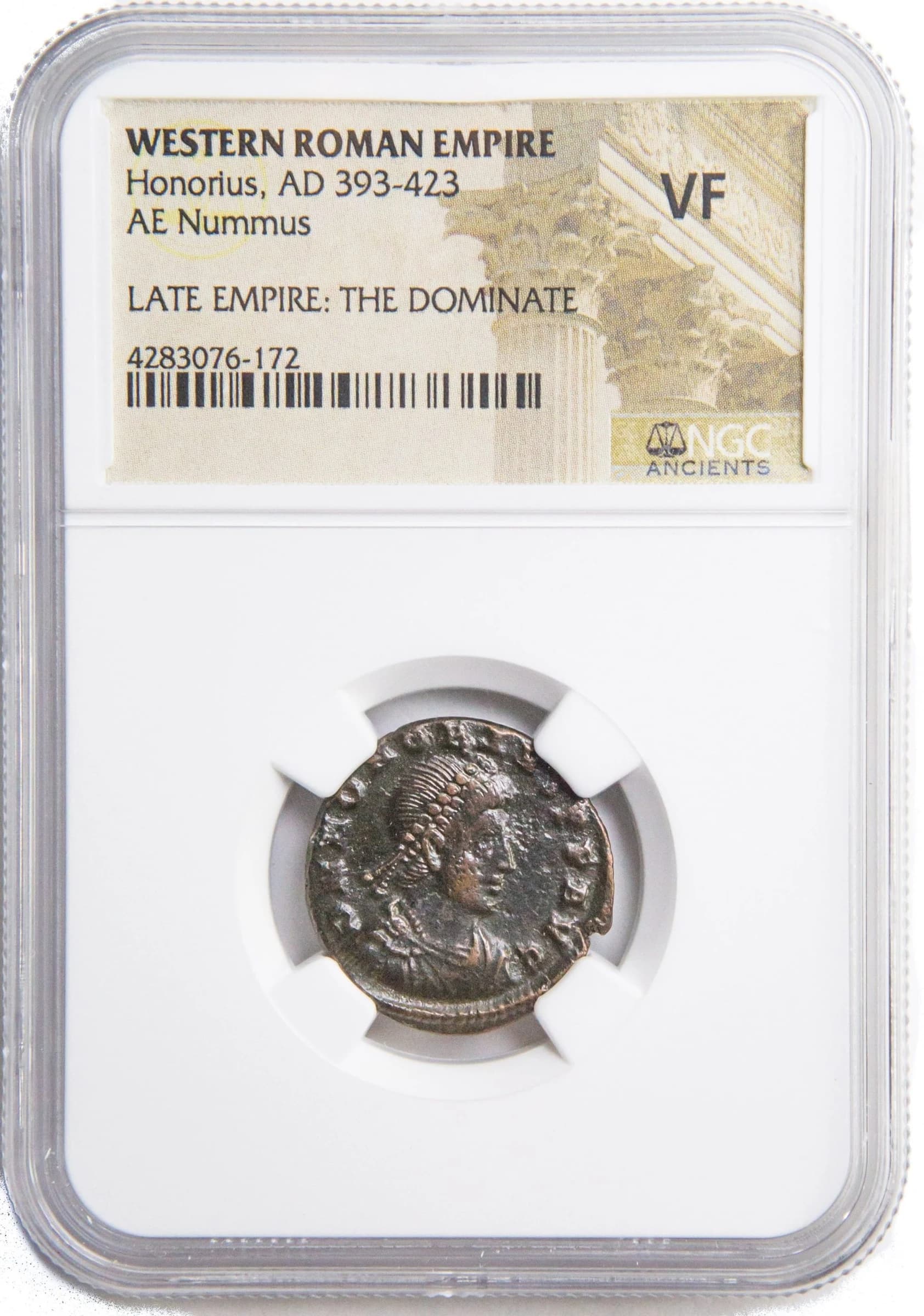 NGC-Certified Roman Coin: Honorius, AE2, Grade VF - Image 2