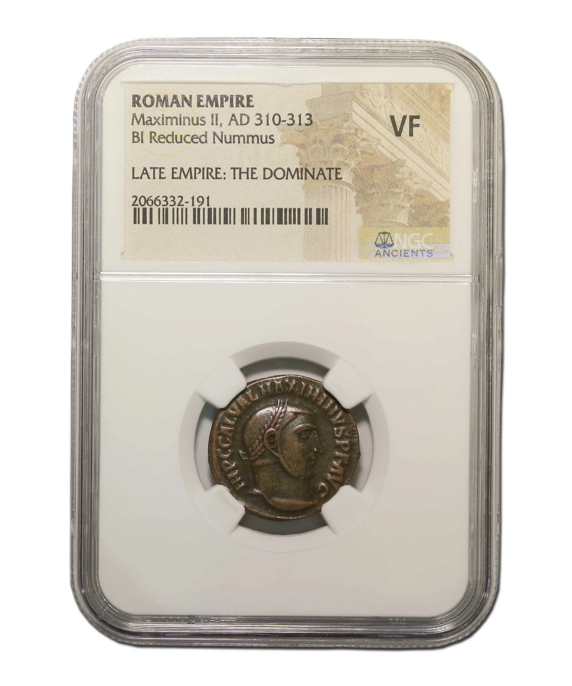 NGC-Certified Roman Coin: MAXIMINUS2ND(AE1/2), Grade VF - Image 2