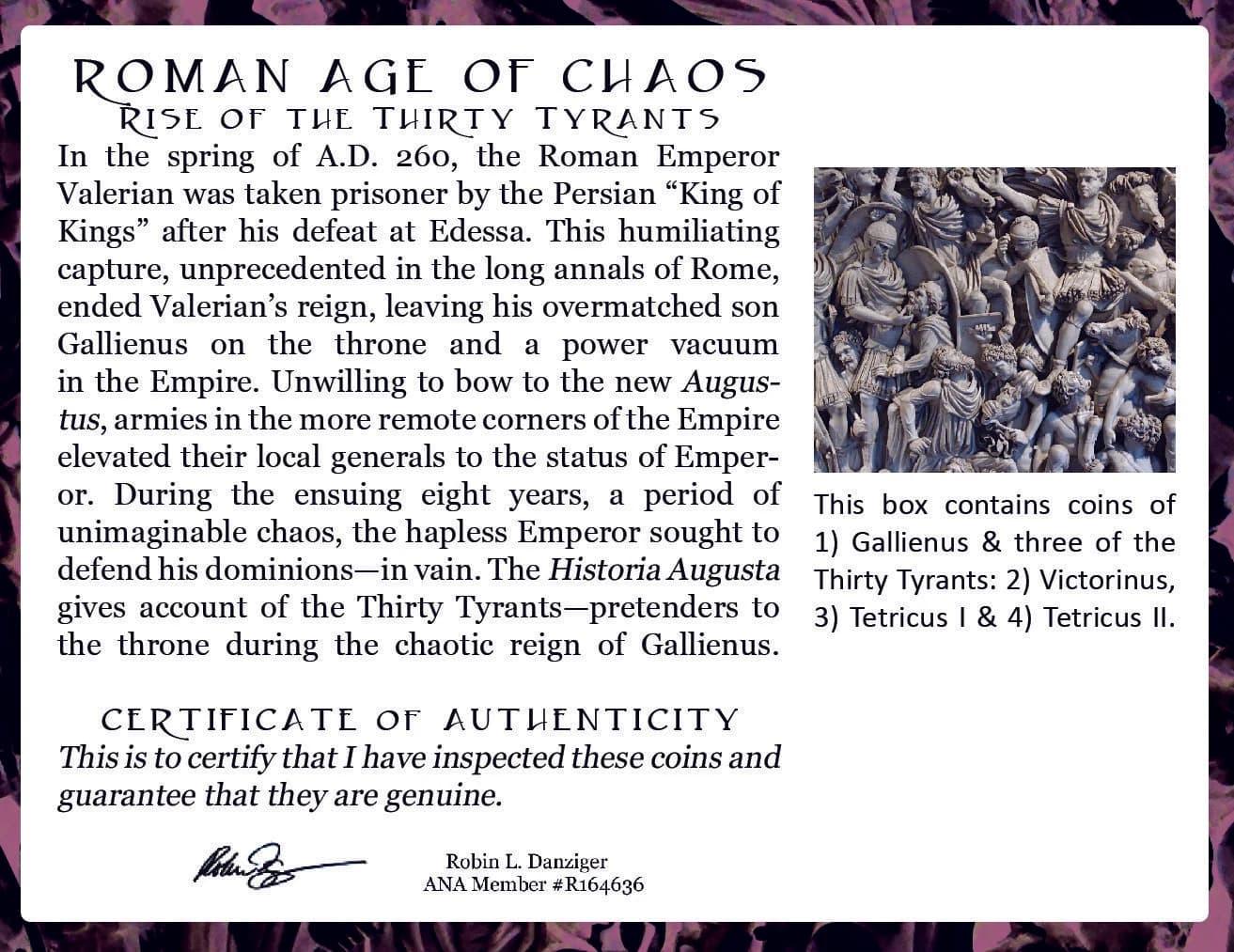 Roman Age of Chaos: Rise of the Thirty Tyrants (Four-Coin Clear Box Set) - Image 4