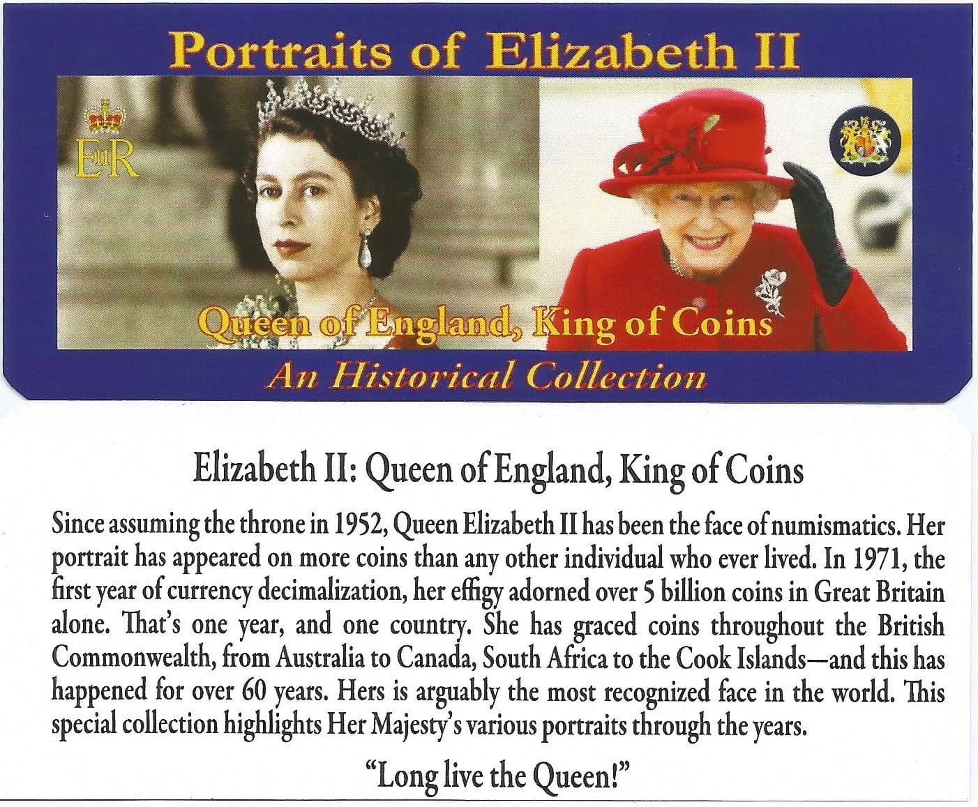 Queen Of England Four Historical Coins (Mini Album) - Image 3