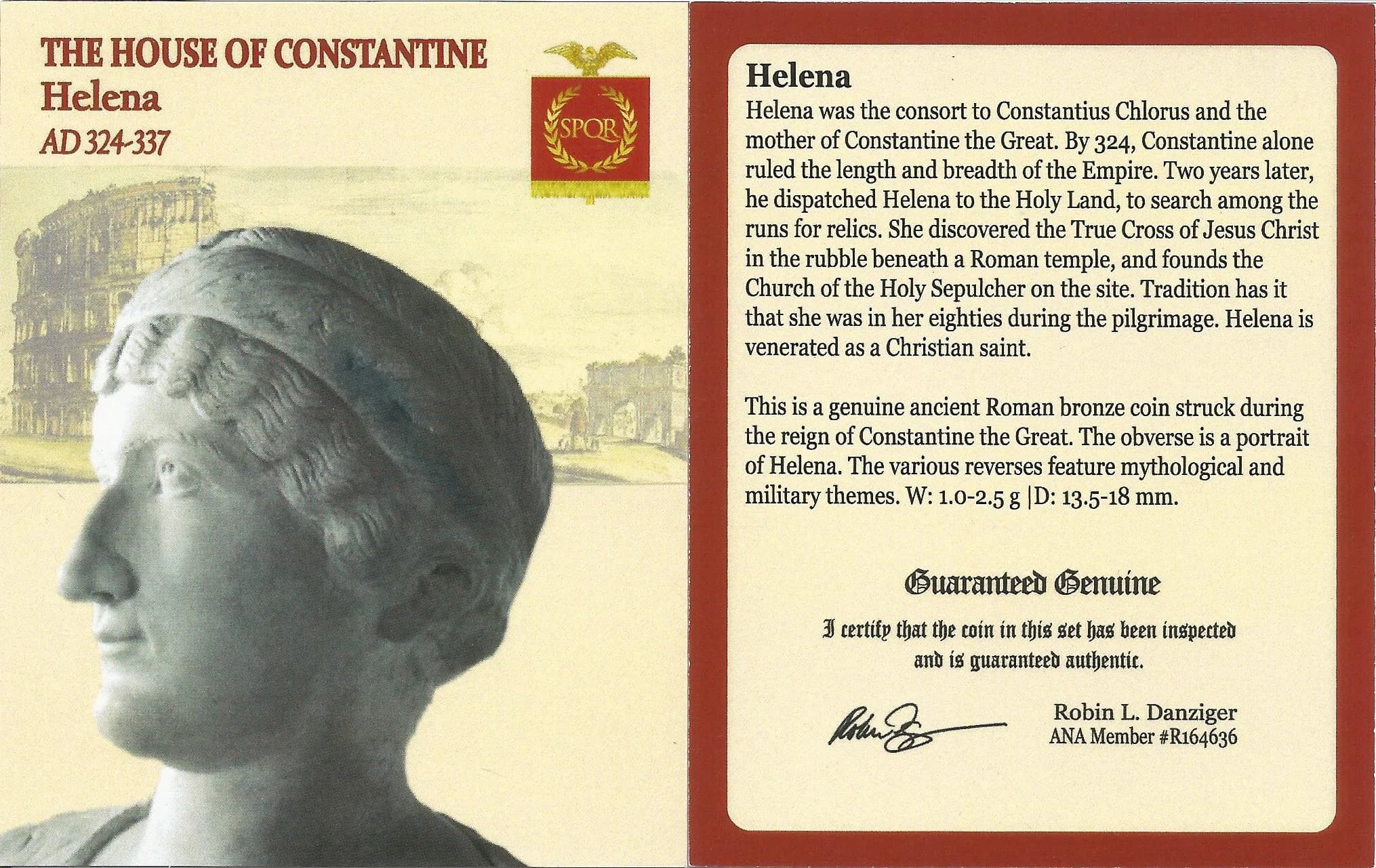 NGC-Certified Roman Coin: Helena, AE3, Grade CH-VF - Image 2
