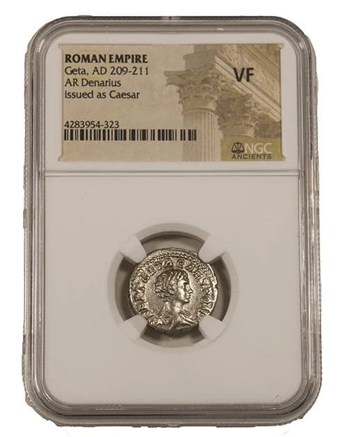 NGC-Certified Roman Coin: GETA(AR), Grade VF - Image 2