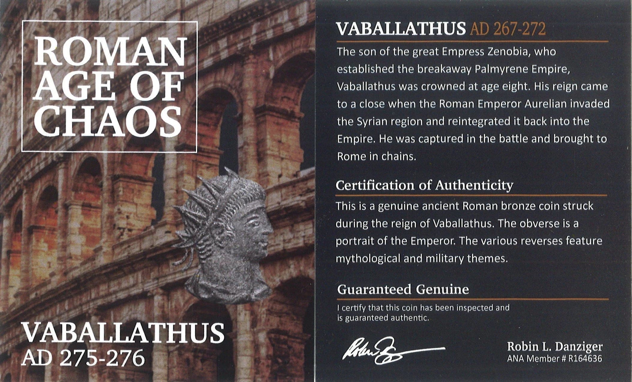 NGC-Certified Roman Coin: Vabalathus, BI ANT, Grade VF - Image 6