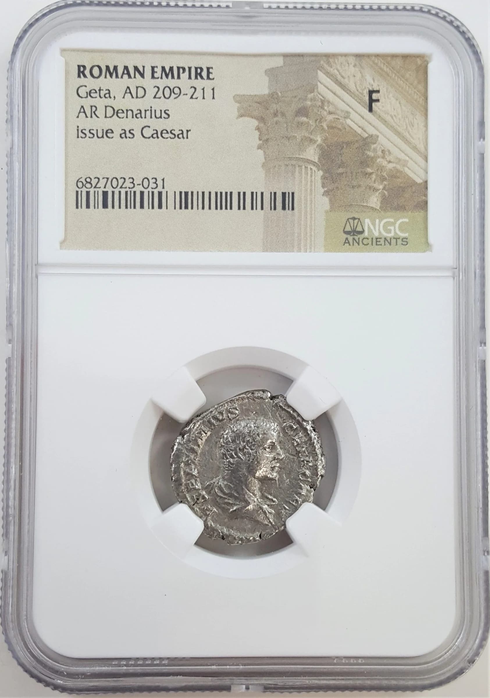 NGC-Certified Roman Coin: GETA(AR), Grade F - Image 2