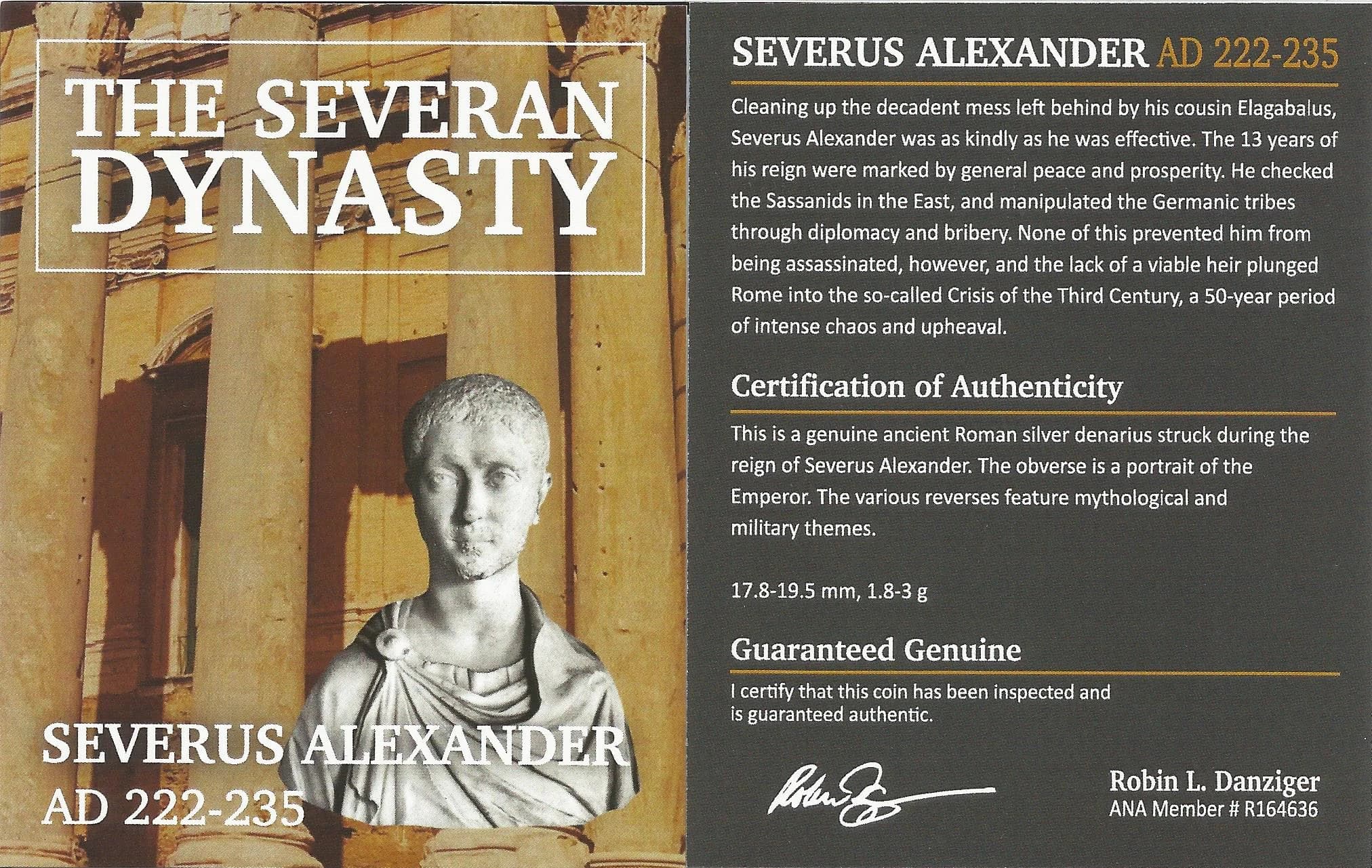 NGC-Certified Roman Coin: Severus Alexander, Denarius, Grade XF - Image 4