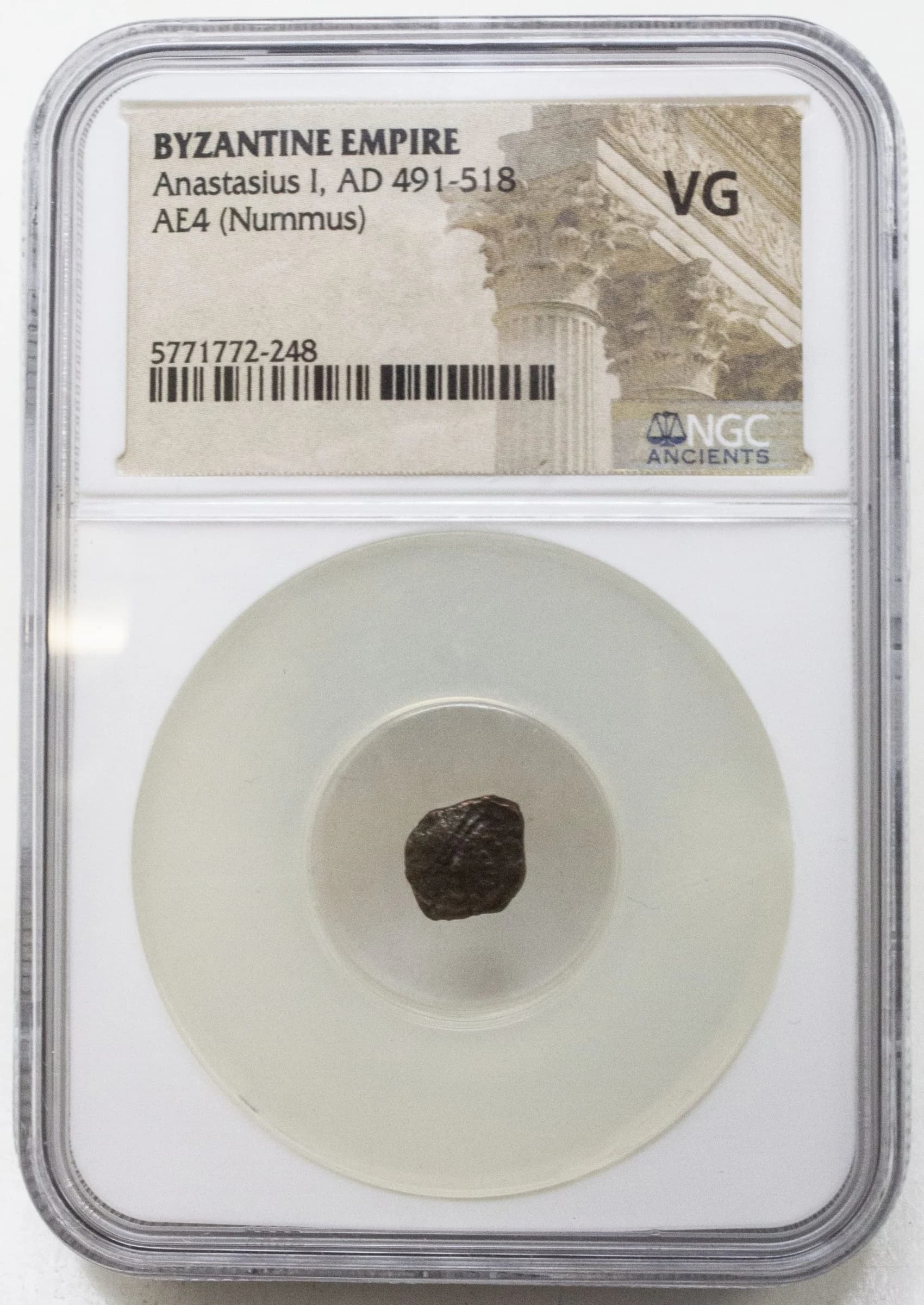 NGC-Certified Roman Coin: ANASTASIUS(AE4), Grade VG - Image 2