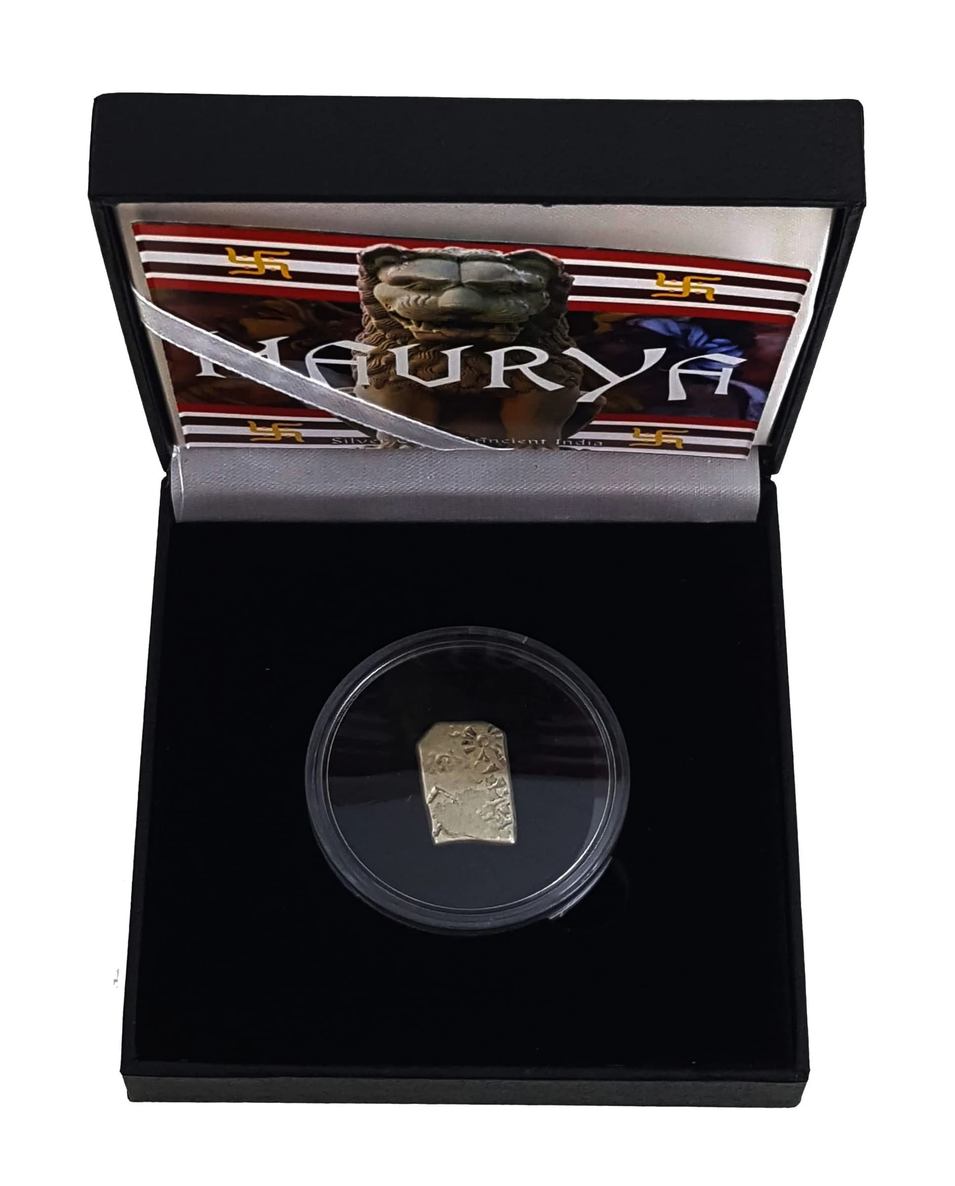 Mauryan Empire: Silver Punch Mark Coin of Ancient India (budget box) - Image 2