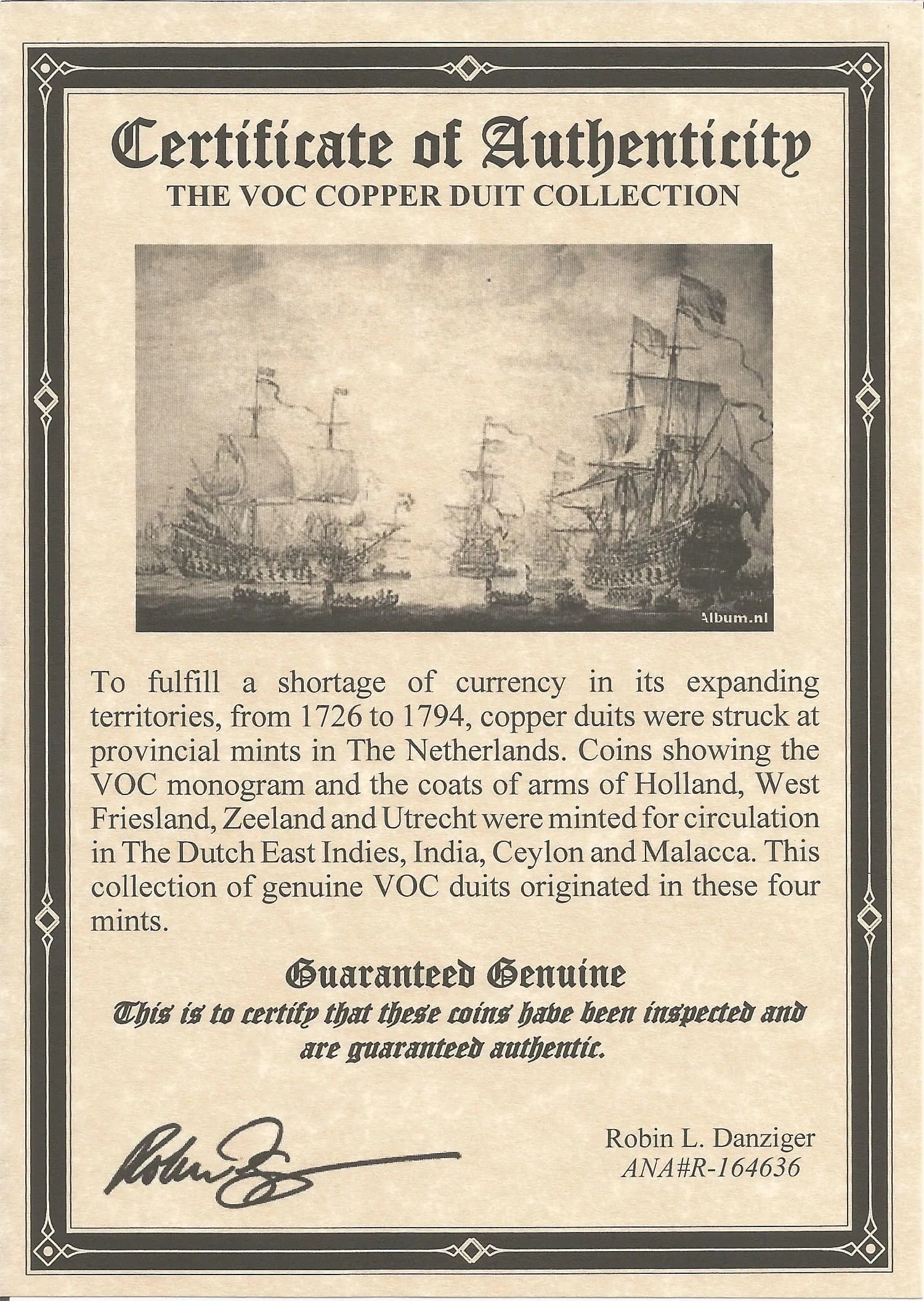 VOC Dutch East Indies Co. Copper Duits Album - Image 4
