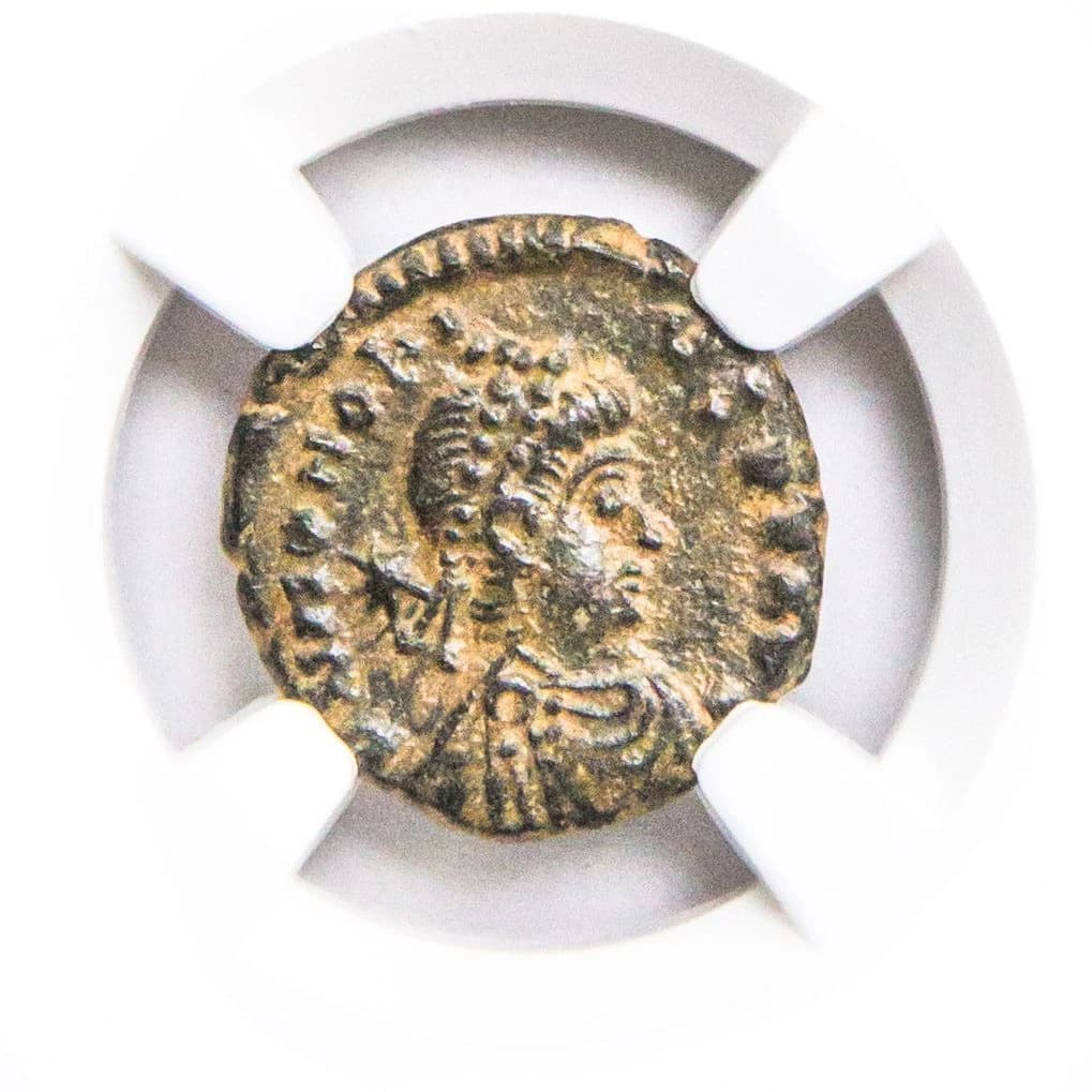 NGC-Certified Roman Coin: Honorius, AE4, Grade XF - Image 3