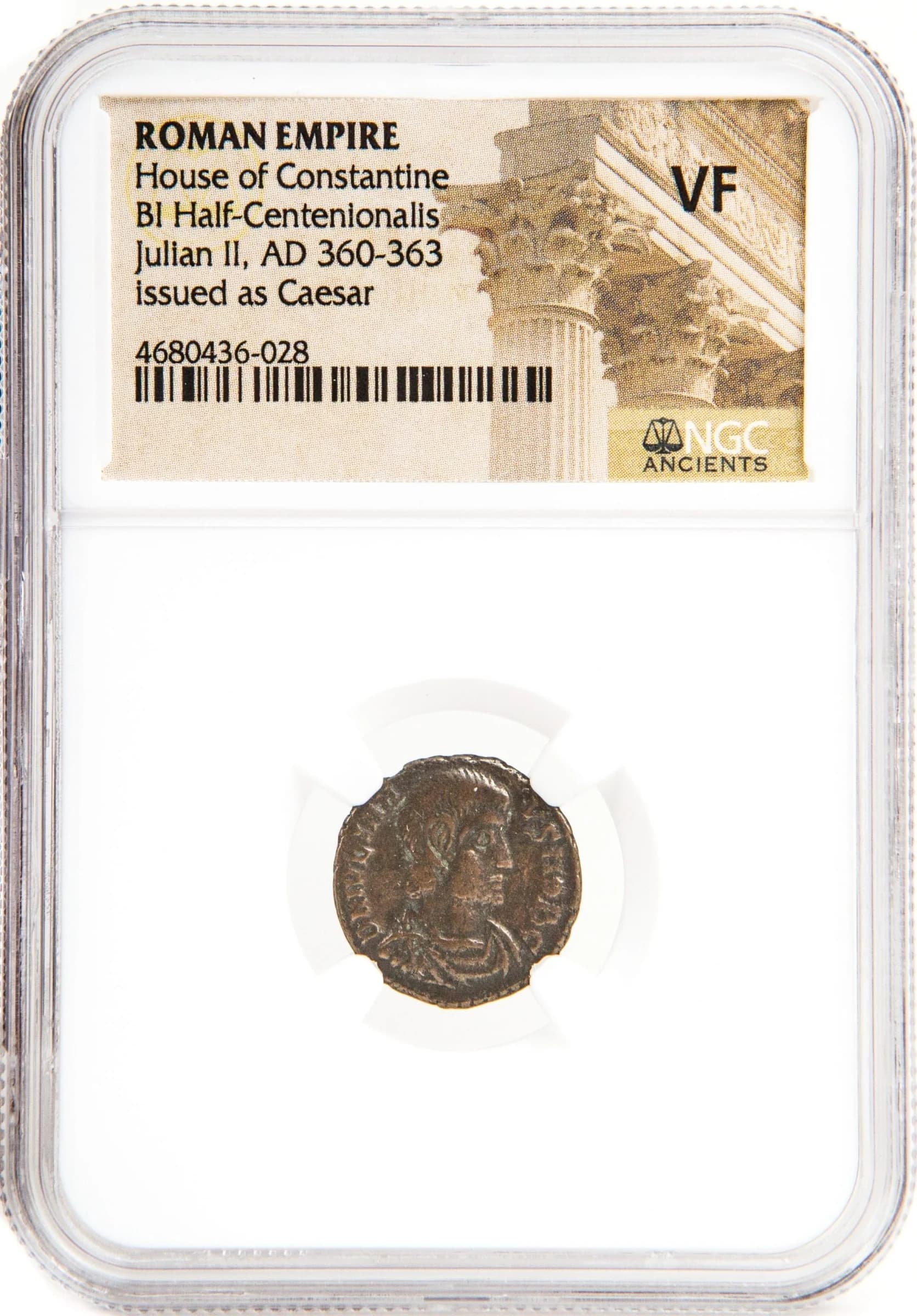 NGC-Certified Roman Coin: JULIAN2ND(AE3/4), Grade VF - Image 2