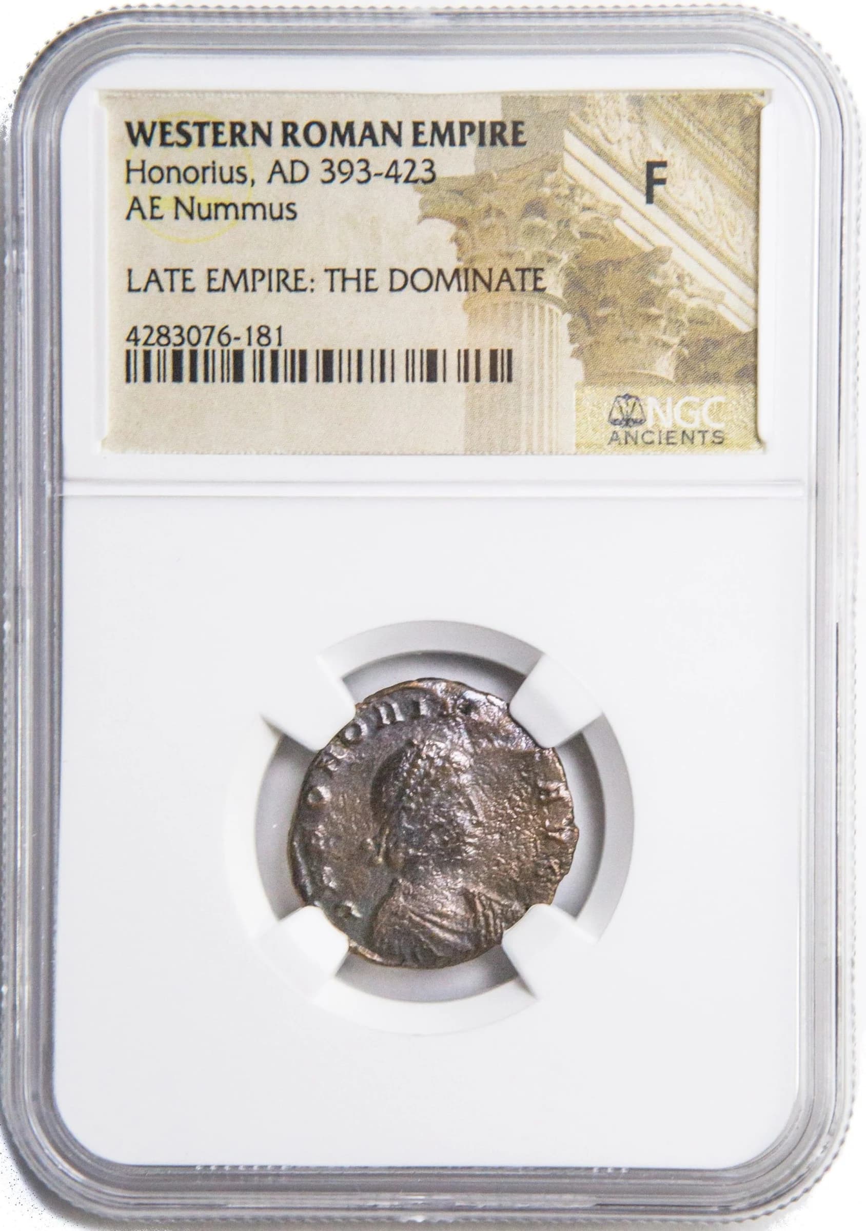 NGC-Certified Roman Coin: Honorius, AE2, Grade F - Image 2