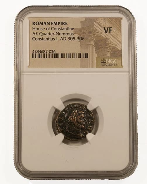 NGC-Certified Roman Coin: CONSTIUS1ST(QUARTER NUMMUS), Grade VF - Image 2