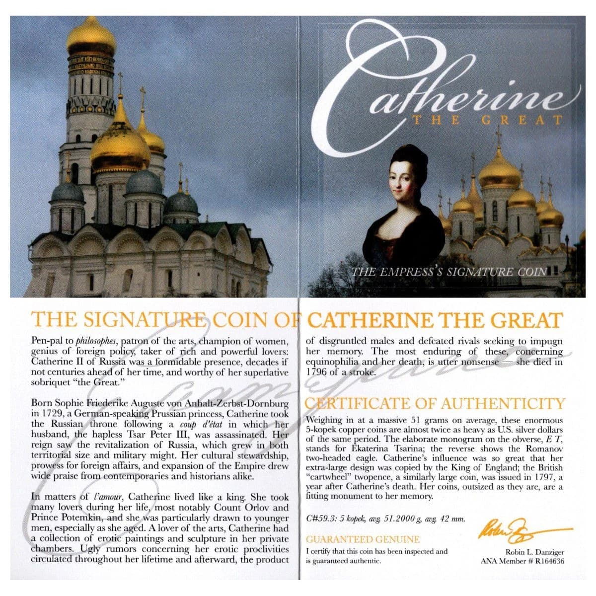 Catherine the Great: The Empress's Signature (One-Coin Box) - Image 3