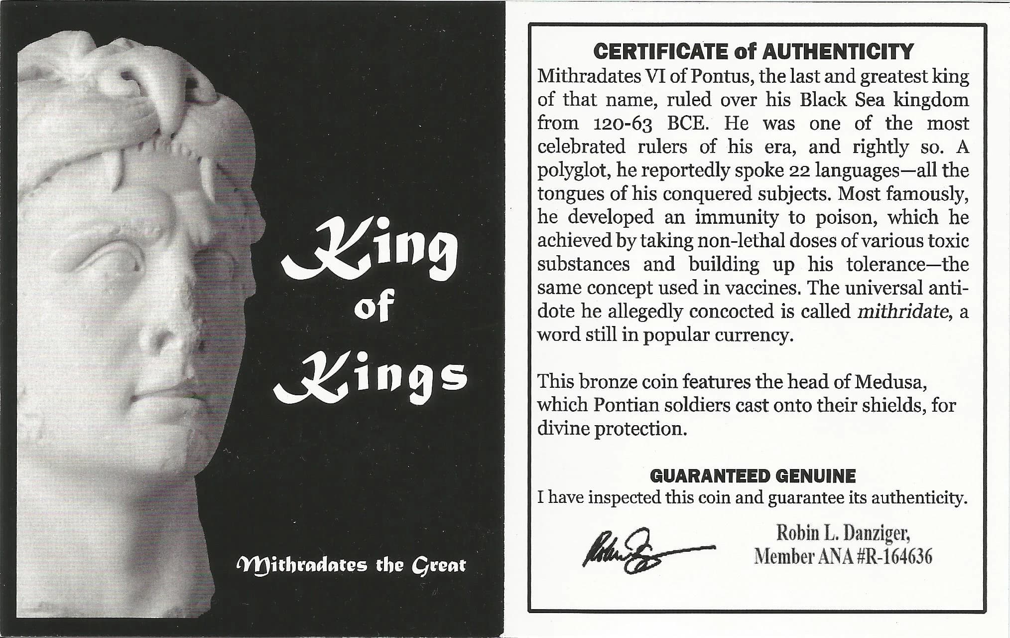 NGC-Certified Roman Coin: Mithradates Gorgon type, 58, Grade NG - Image 3