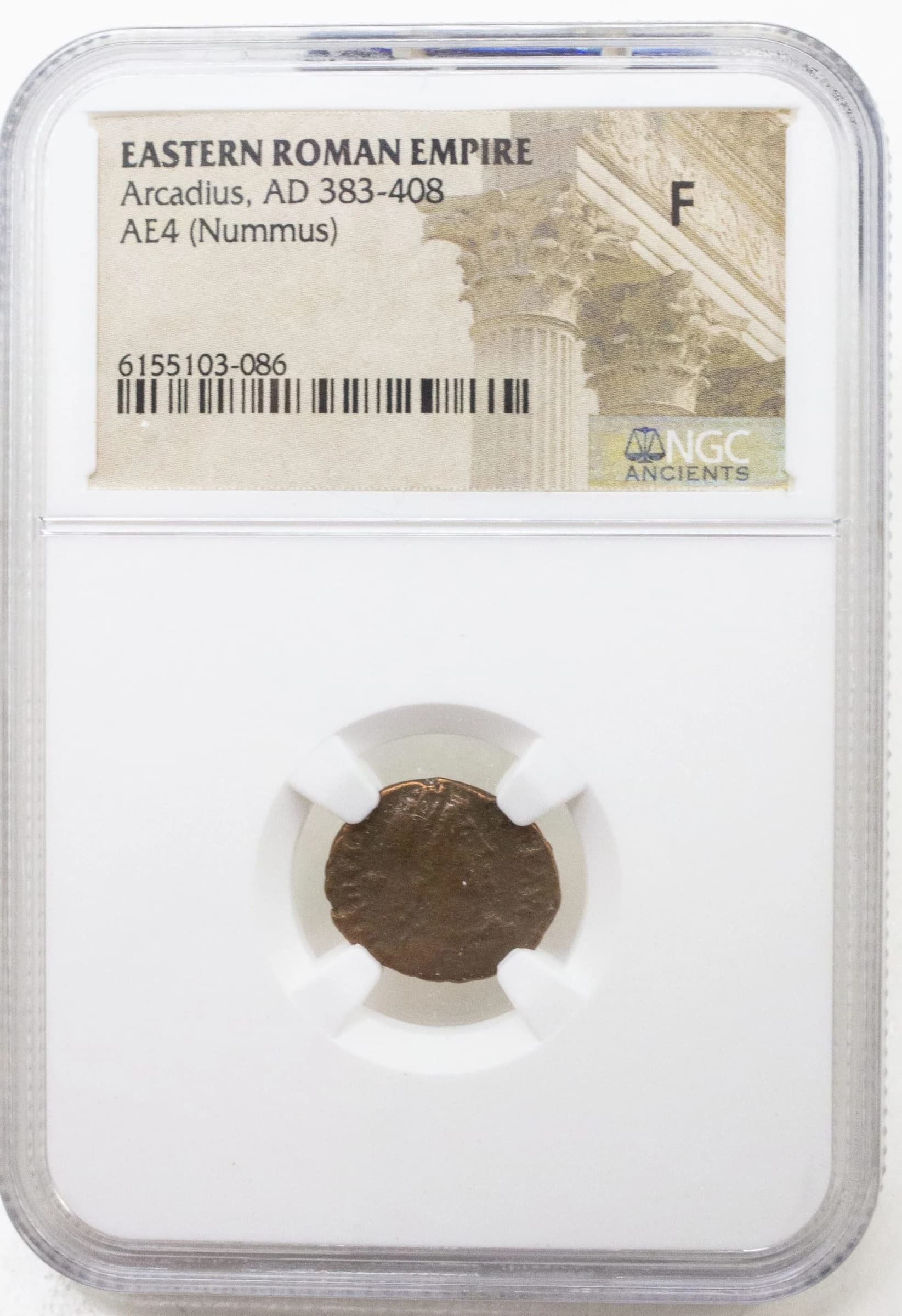 NGC-Certified Roman Coin: Arcadius, AE4, Grade F - Image 2