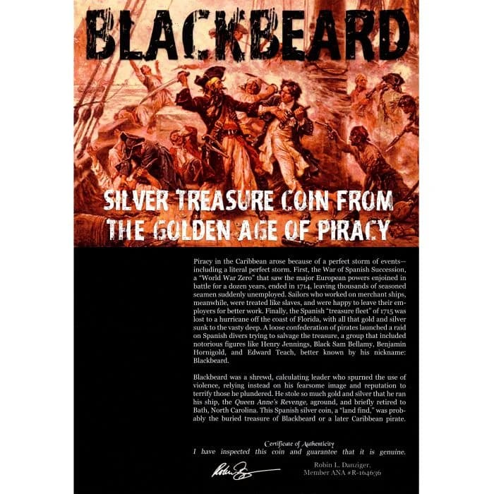 Blackbeard: Silver Treasure Coin from the Golden Age of Piracy (album) (half real) - Image 3