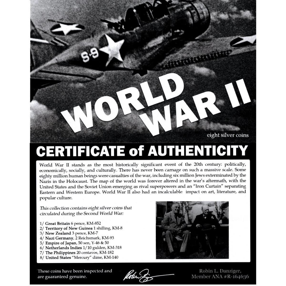 World War II: A Set of Eight Silver Coins - Image 3