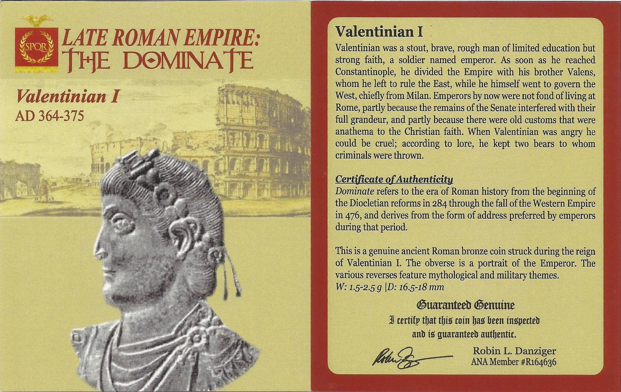 NGC-Certified Roman Coin: VALENTINIAN1ST(AE3), Grade VF - Image 4
