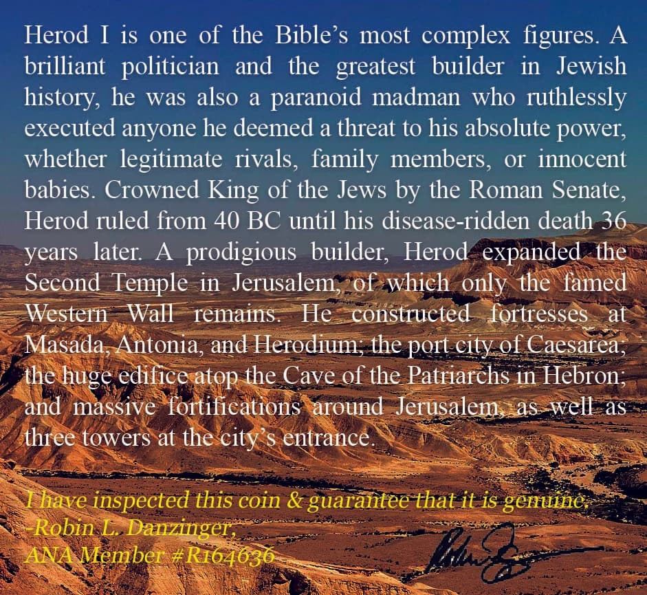 Herod the Great: Genuine Bronze Judean Prutah of the Biblical Holy Land - Image 6