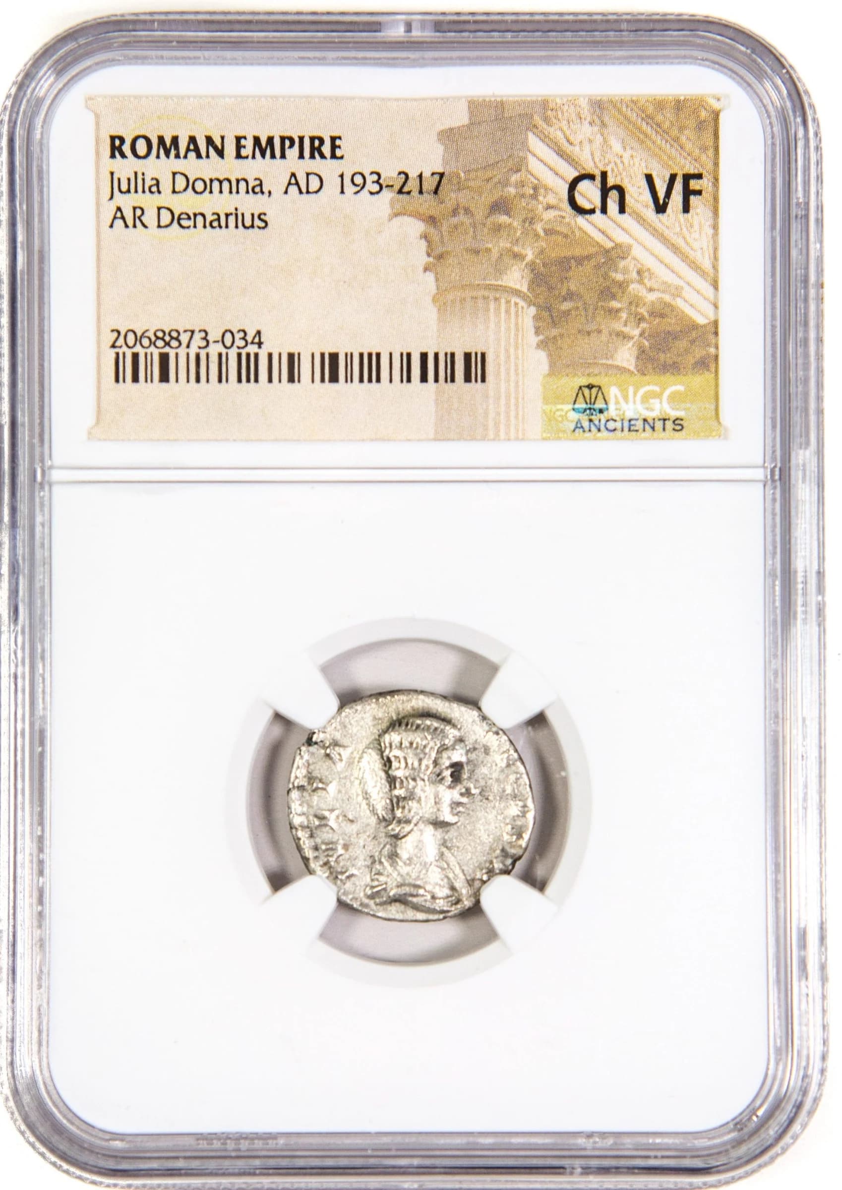 NGC-Certified Roman Coin: Julia Domna, Denarius, Grade VF - Image 2