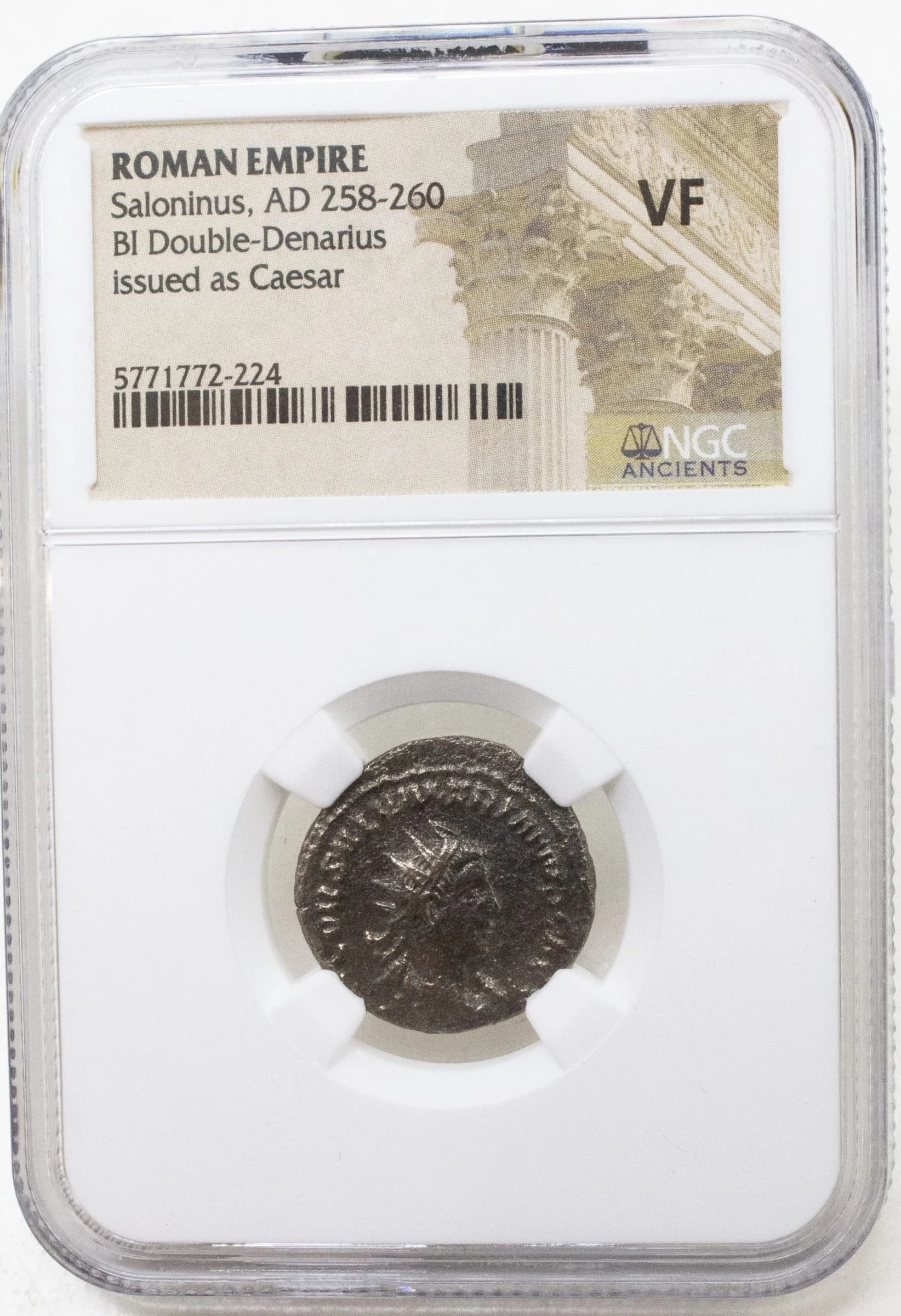 NGC-Certified Roman Coin: Saloninus, Ag ANT, Grade VF - Image 2