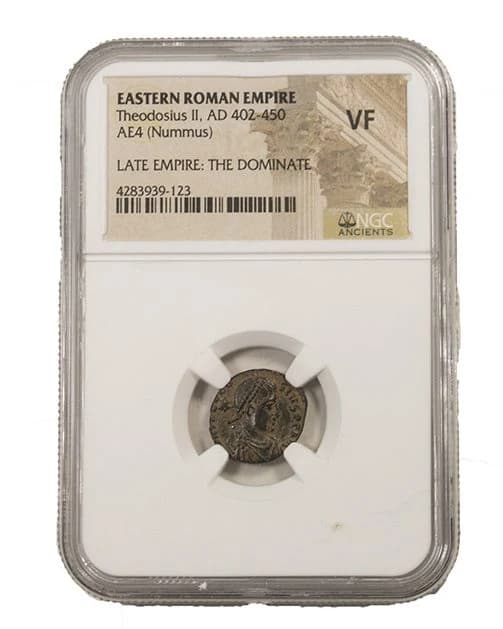 NGC-Certified Roman Coin: THEODOSIUS2ND(AE4), Grade VF - Image 2
