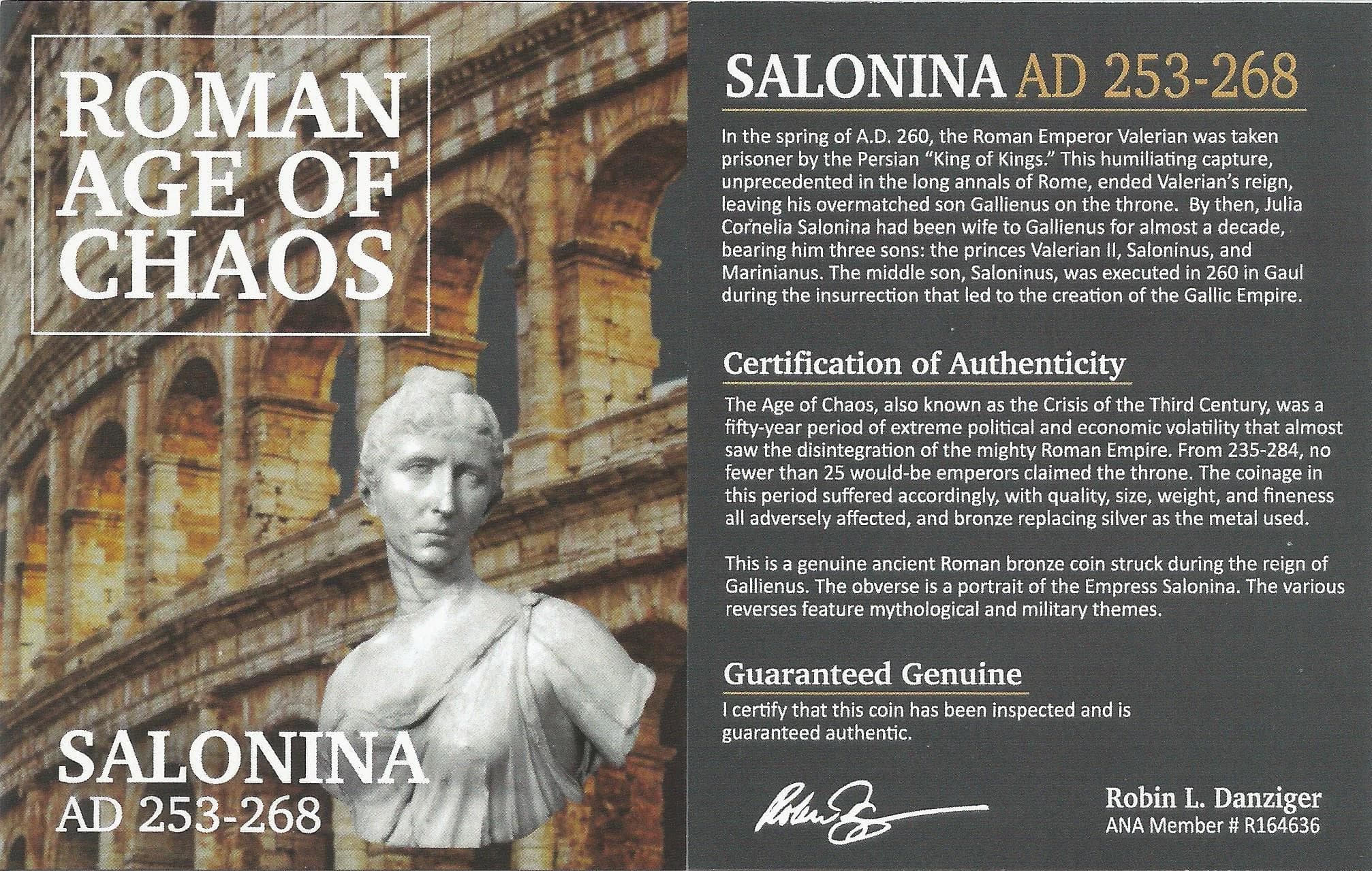 NGC-Certified Roman Coin: Salonina, ANT, Grade XF - Image 4
