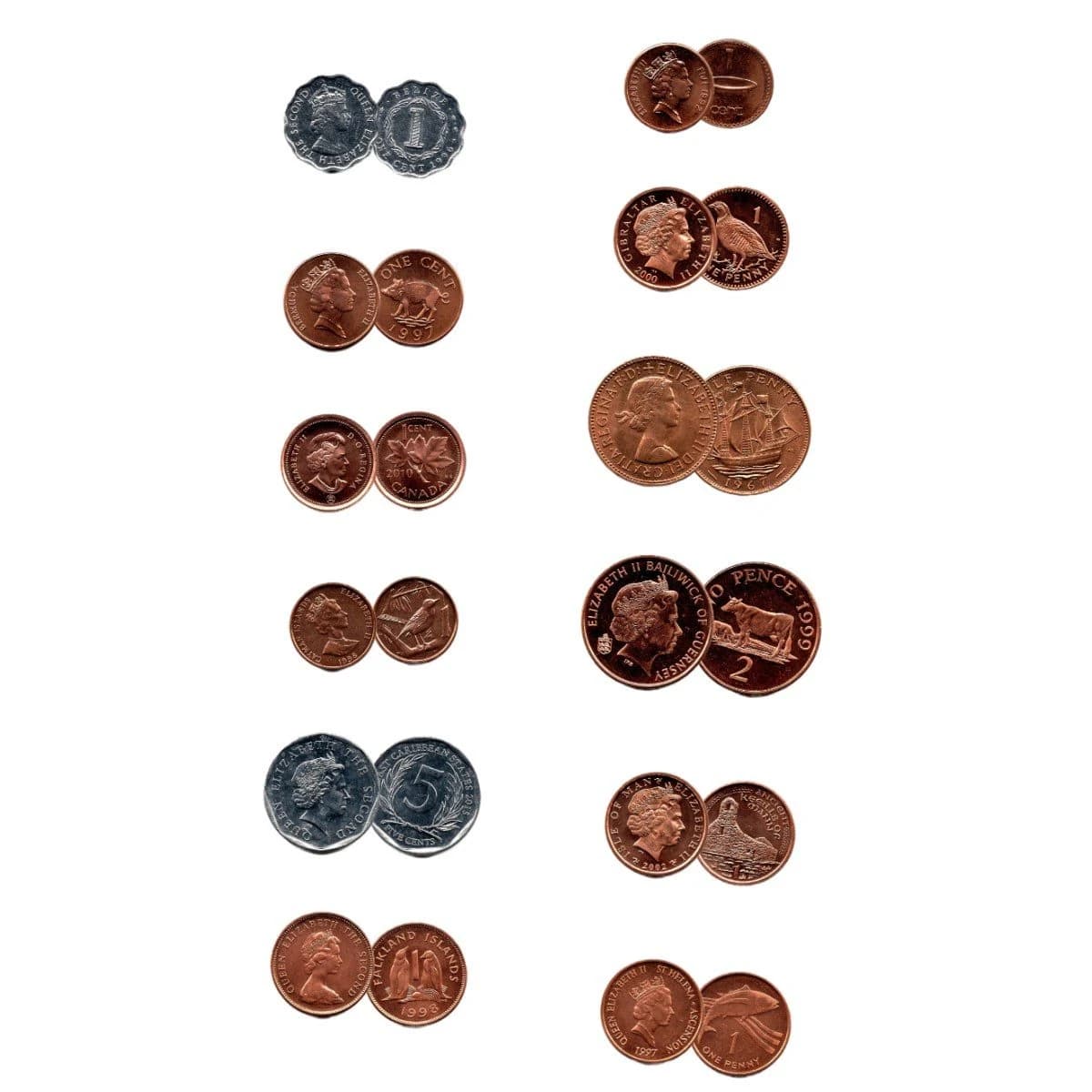 Queen Elizabeth II: A Collection of 12 Portrait Coins (Wooden Box Set) - Image 2