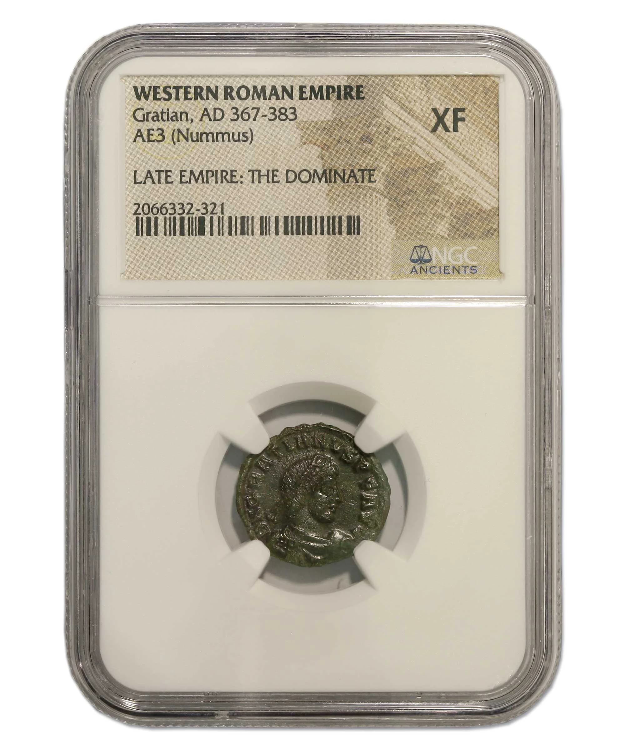 NGC-Certified Roman Coin: Gratian, AE3, Grade XF - Image 2