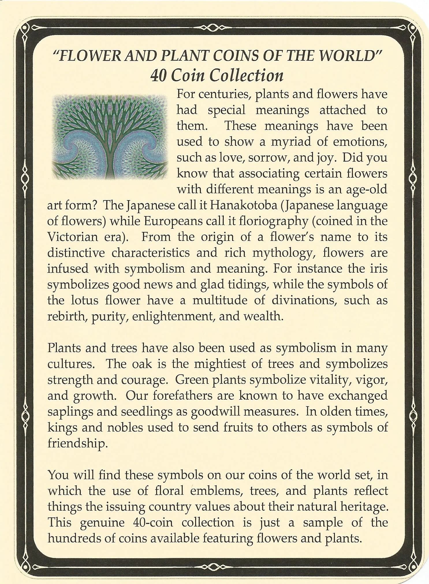 Flowers And Plant Coins: A Set of 40 From around the World (VF-U) - Image 3