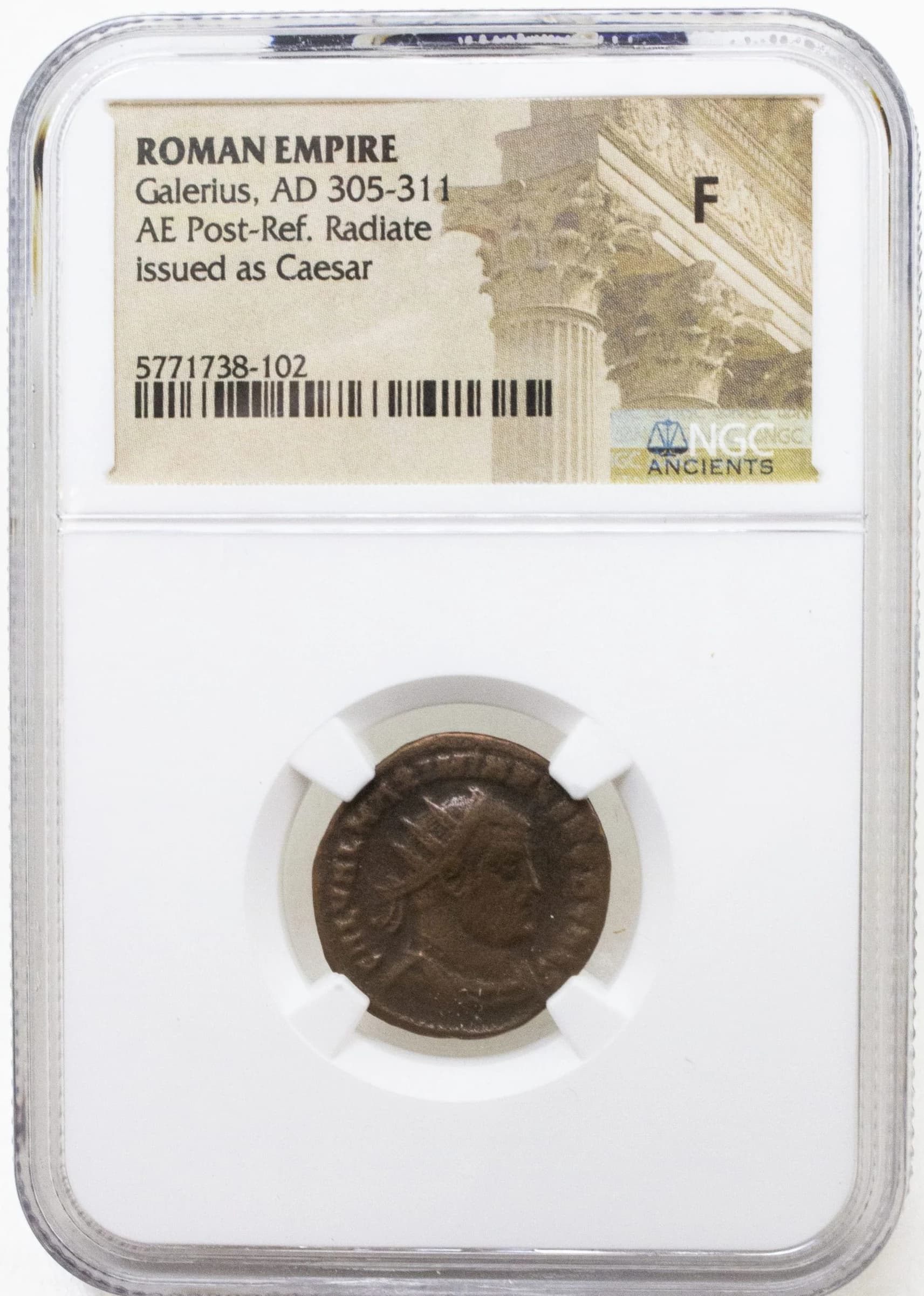 NGC-Certified Roman Coin: Galerius, ANT, Grade F - Image 2