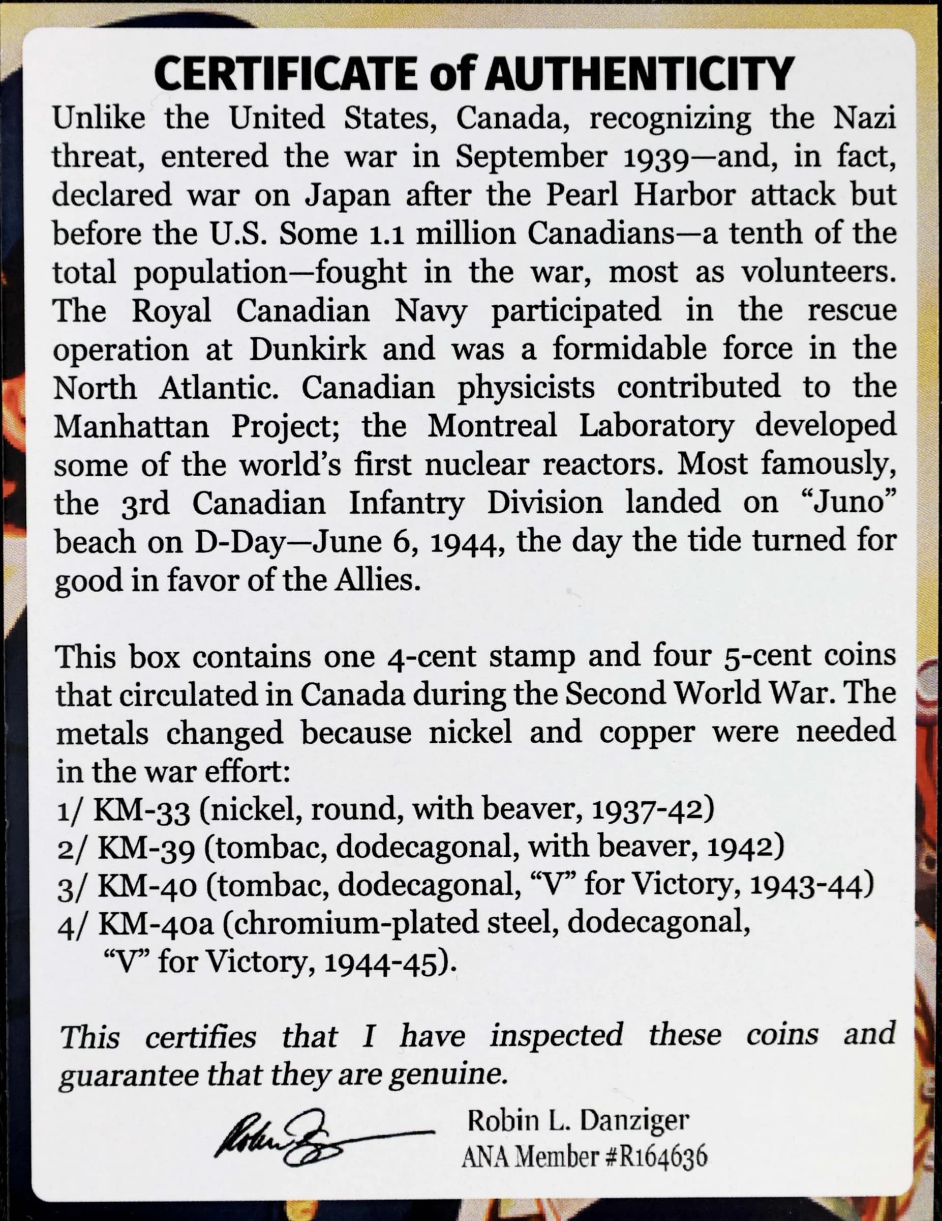 Canada at War: A Five Piece Boxed Set(VF-XF) - Image 3