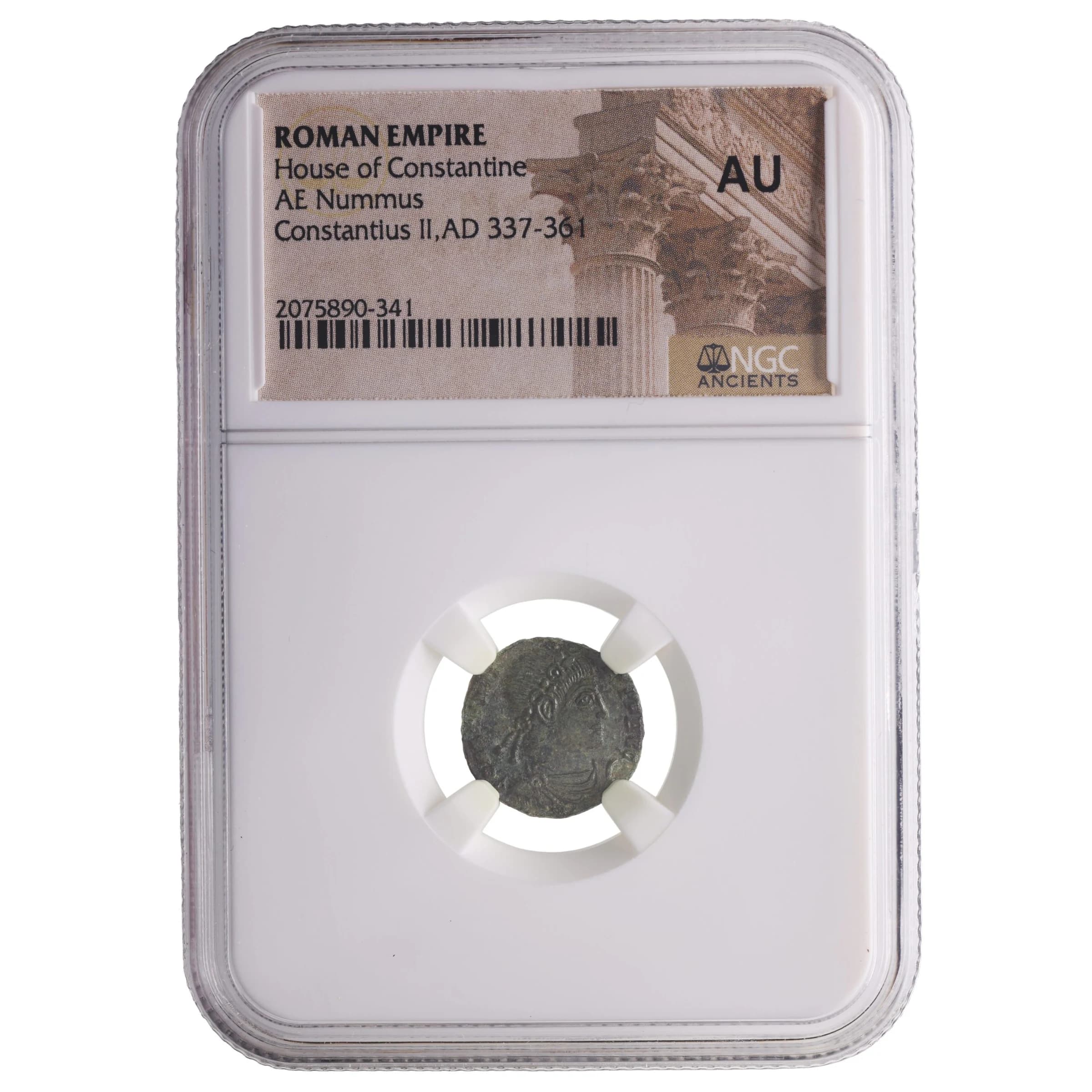 NGC-Certified Roman Coin: CONSTIUS2ND(AE3), Grade AU - Image 2