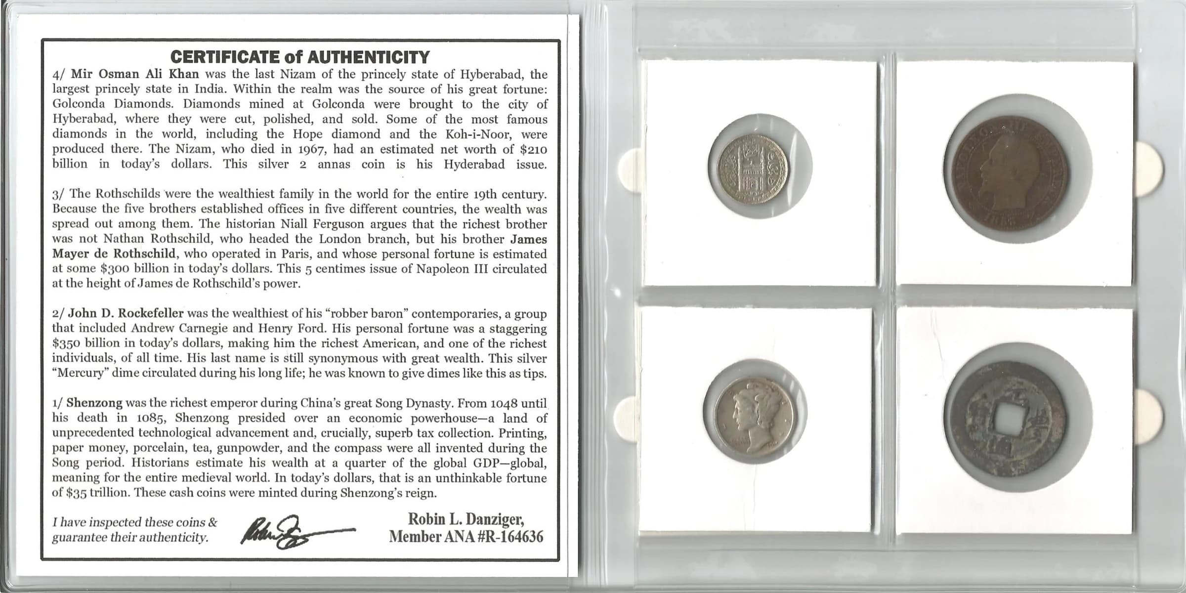 Great Fortune: Four of the Richest Men of All Time Four Coin (Mini Album) - Image 4