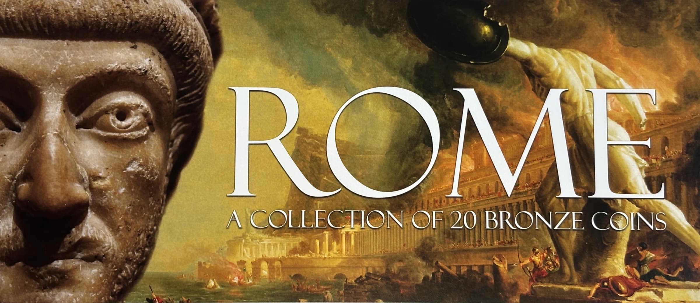 The Decline and Fall of the Roman Empire: Box of 20 Bronze Coins of Ancient Rome (Twenty-Coin Boxed Set) - Image 2