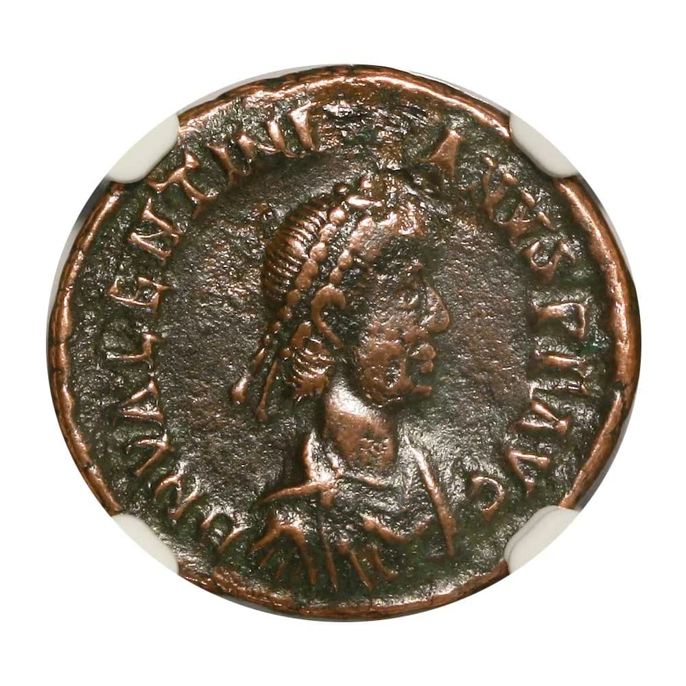 NGC-Certified Roman Coin: VALENTINIAN2ND(AE3), Grade VF - Image 3