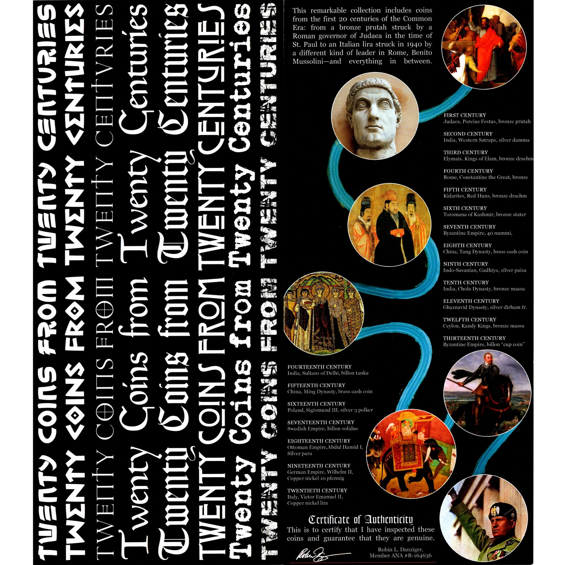 Twenty Coins from Twenty Centuries: Boxed Collection of Coins from the First through the Twentieth Centuries AD - Image 4
