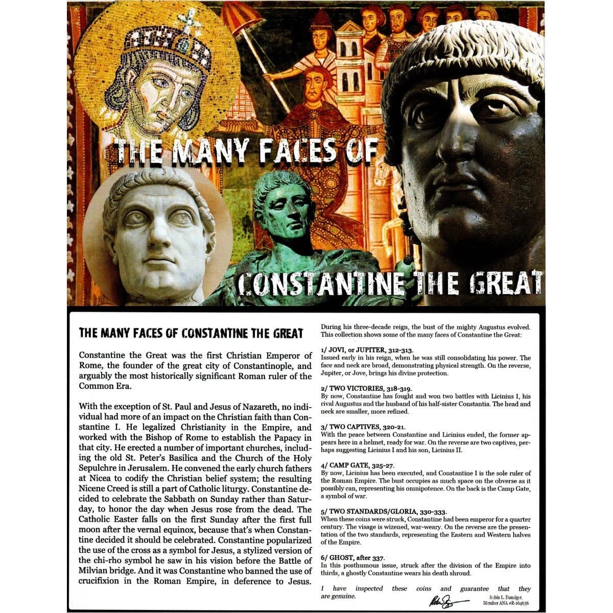 The Many Faces of Constantine the Great: Six Coin Boxed Collection - Image 3