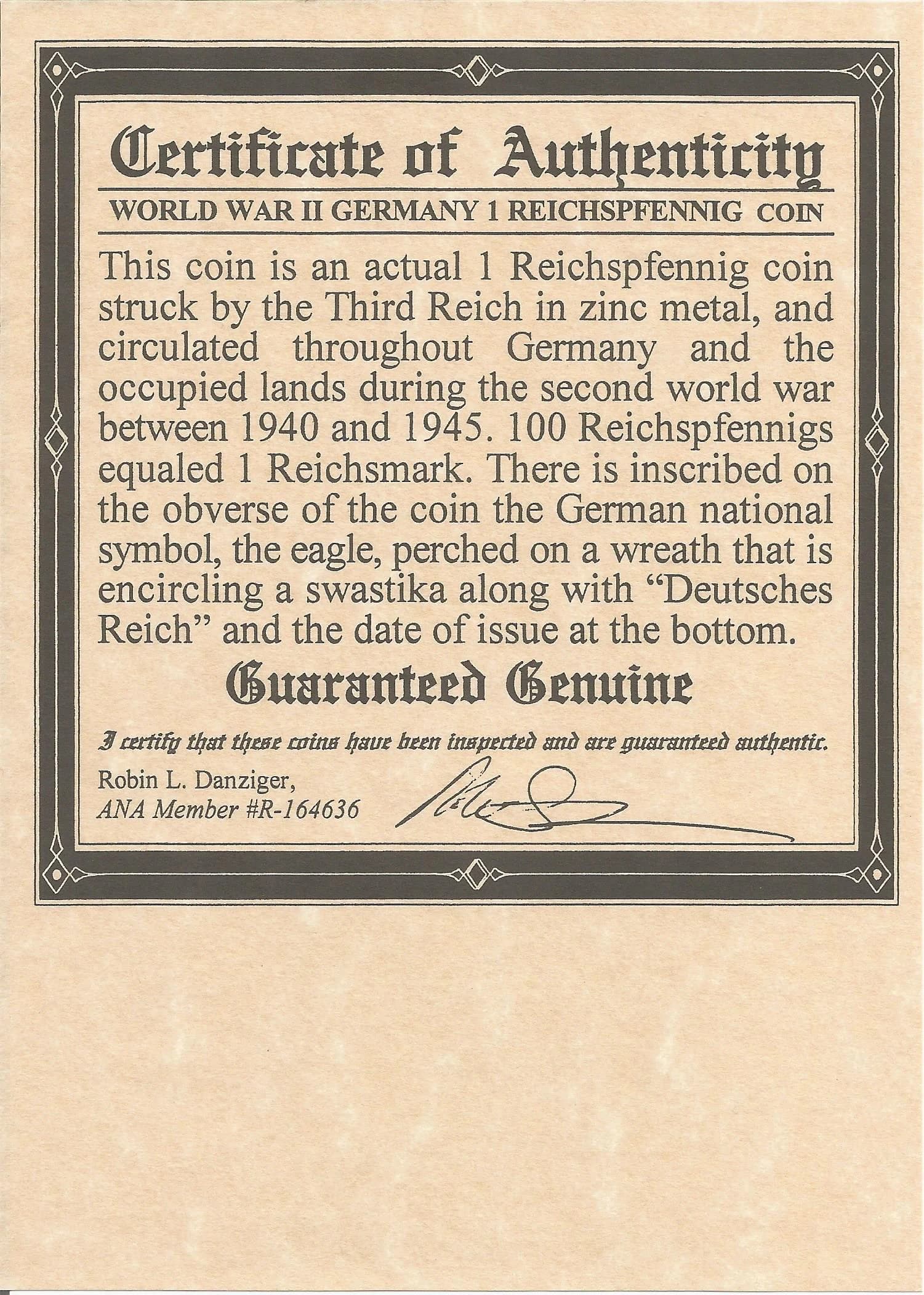 Nazi Germany: Reichpfennig Coin (Album) - Image 4